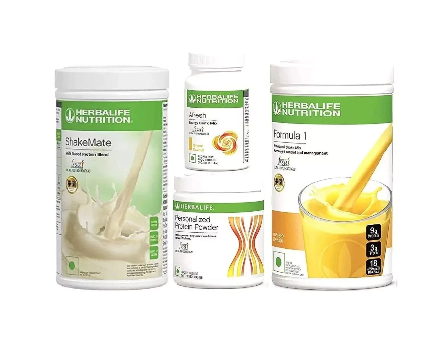 HERBAL Weight Loss Combo (Afresh lemon , Shakemate, Protein powder & formula 1)