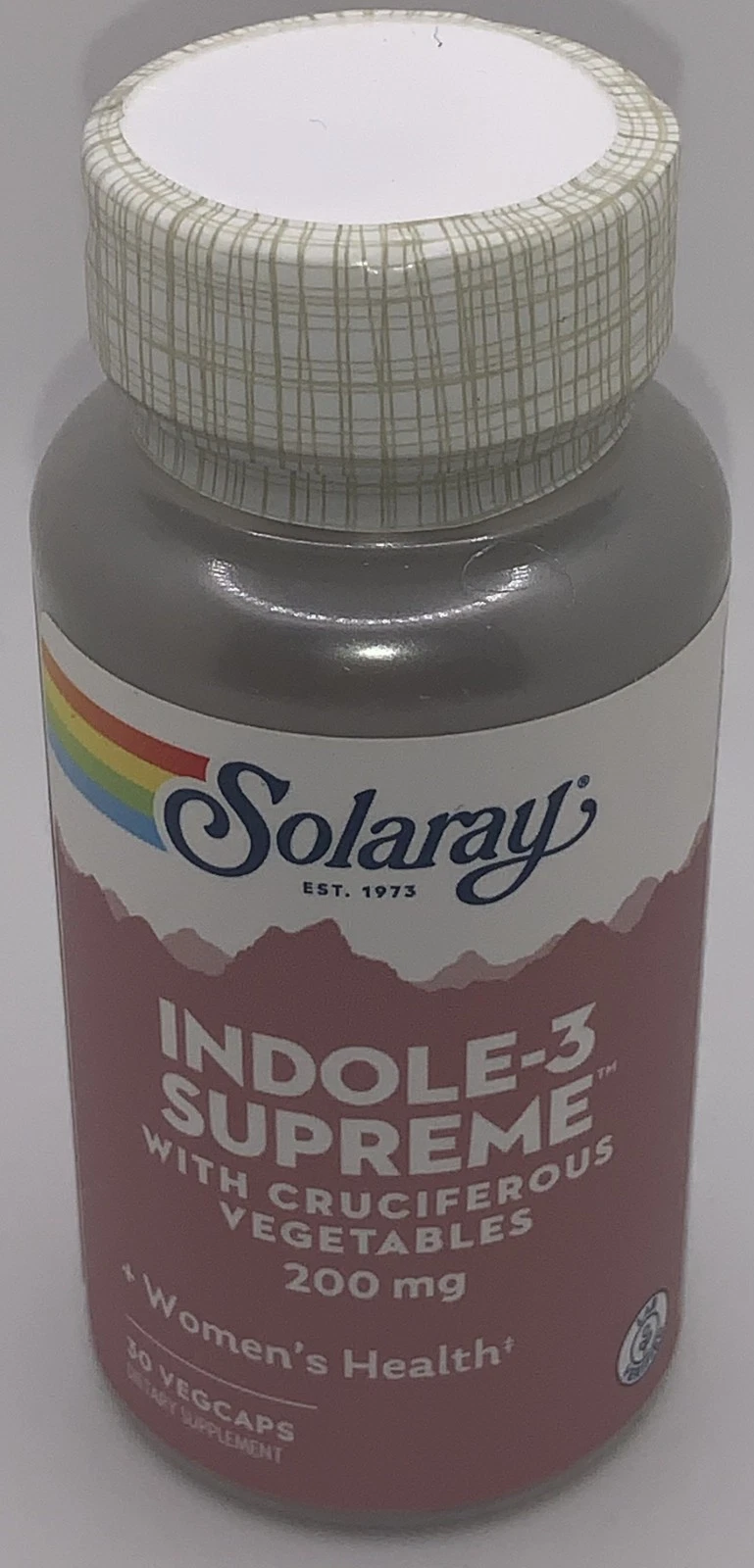Solaray Indole-3 Supreme 200 mg 30 VegCaps With Crucifeberous Vegetables Exp7/26