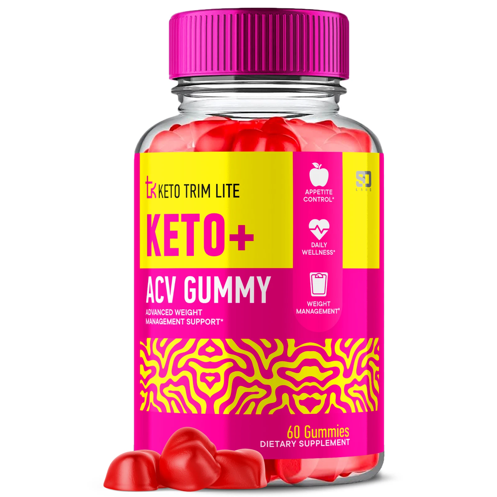 (1 Pack) Keto Trim Lite ACV Gummies, For Weight Management & Healthy Body 60ct