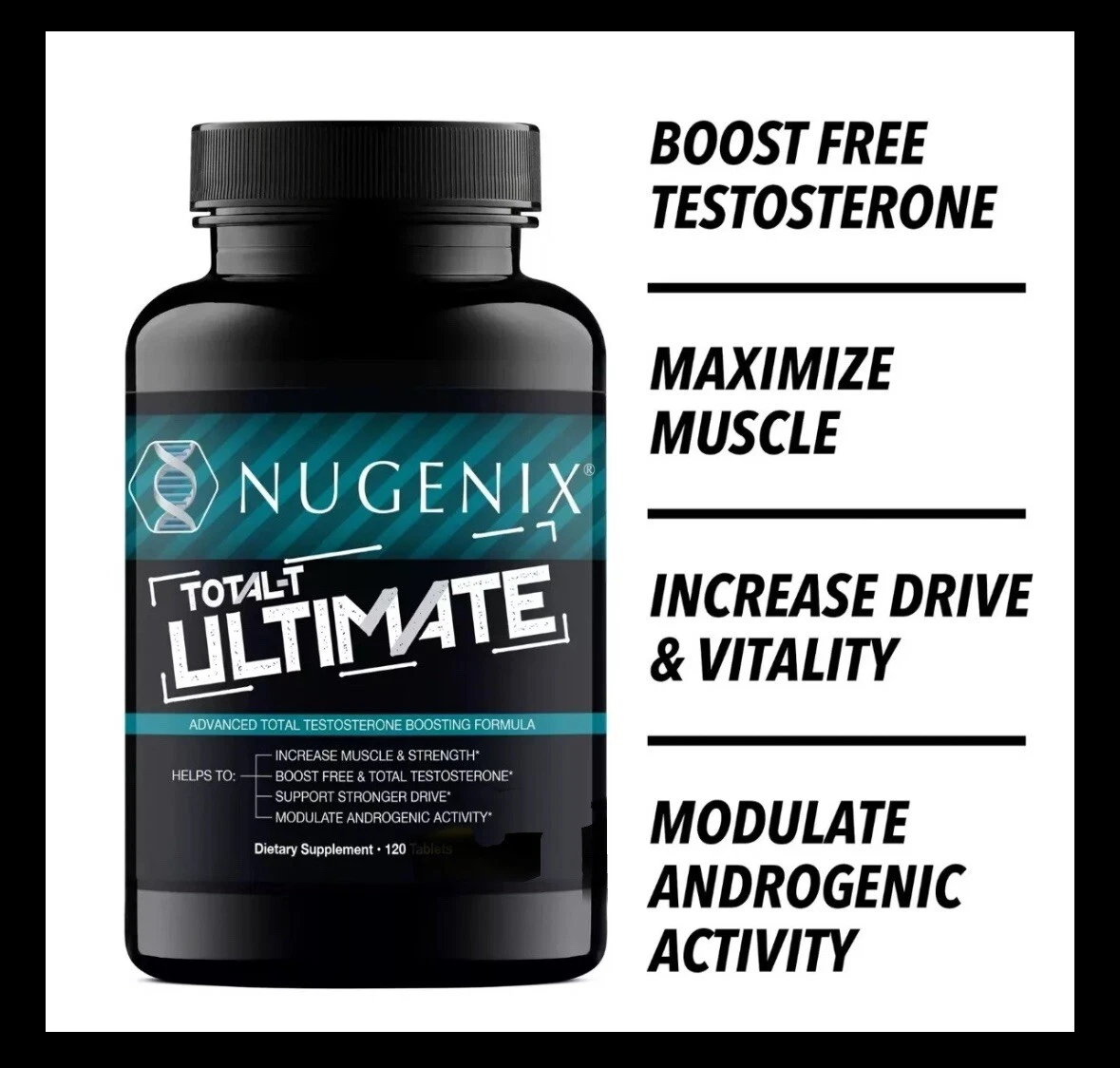 Nugenix Total-T Ultimate Testo-Booster - 120 CAPSULES - Muscle-Stamina-Vitality!