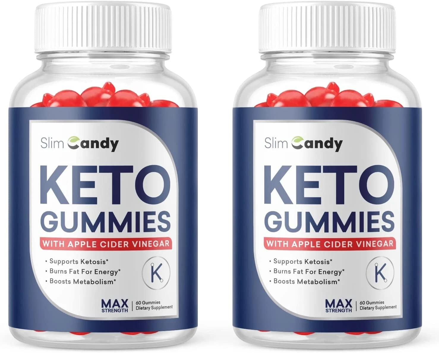 2 Pack - Slim Candy Keto ACV Gummies, Weight Loss, Appetite Suppressant-120