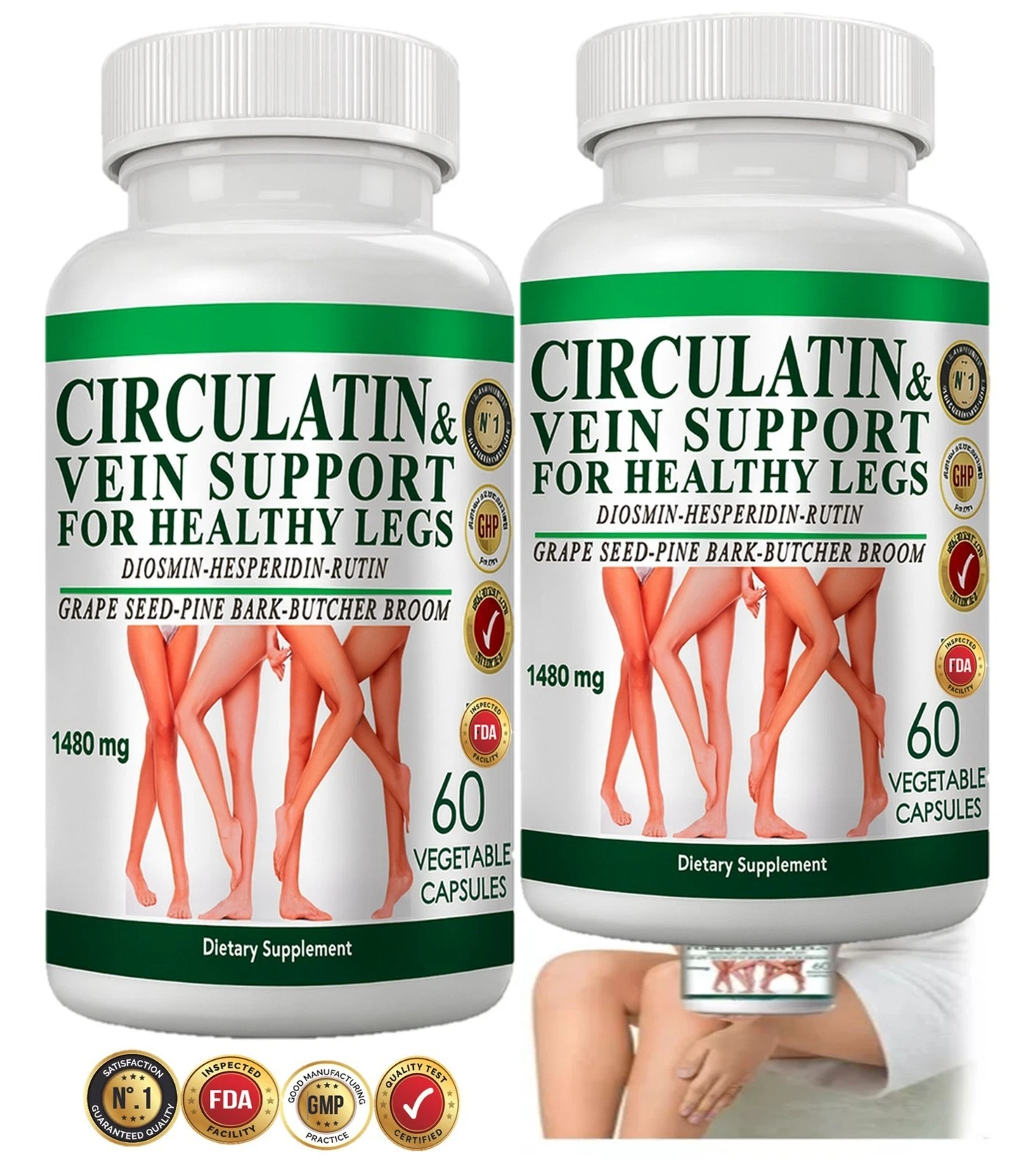 Vein health support leg Circulation Complex, Capsules blend way natural 60 caps