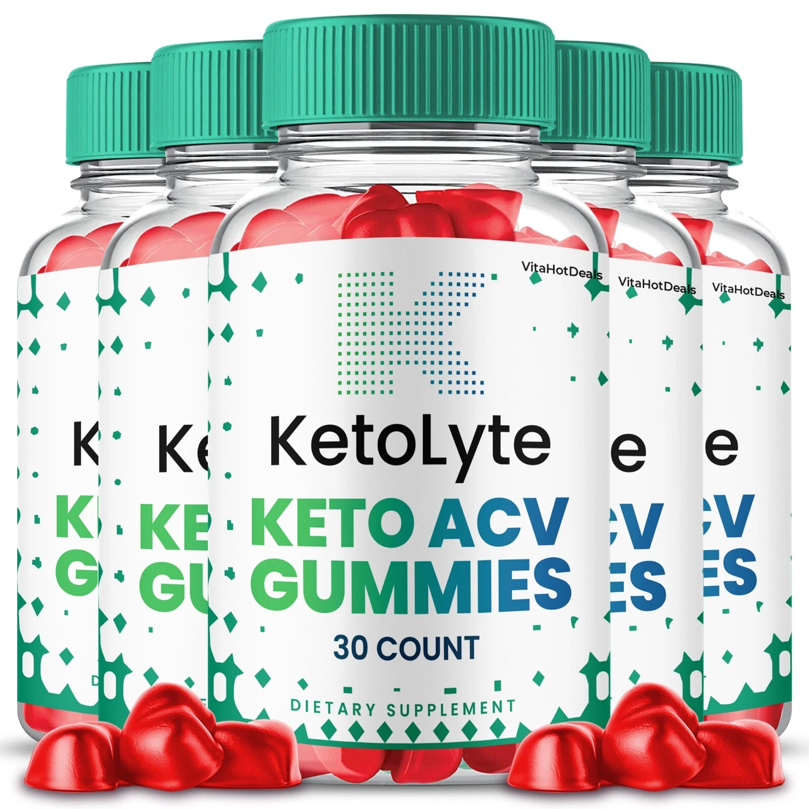 KetoLyte ACV Gummies, Apple Cider Vinegar, Max Strength (5 Pack)