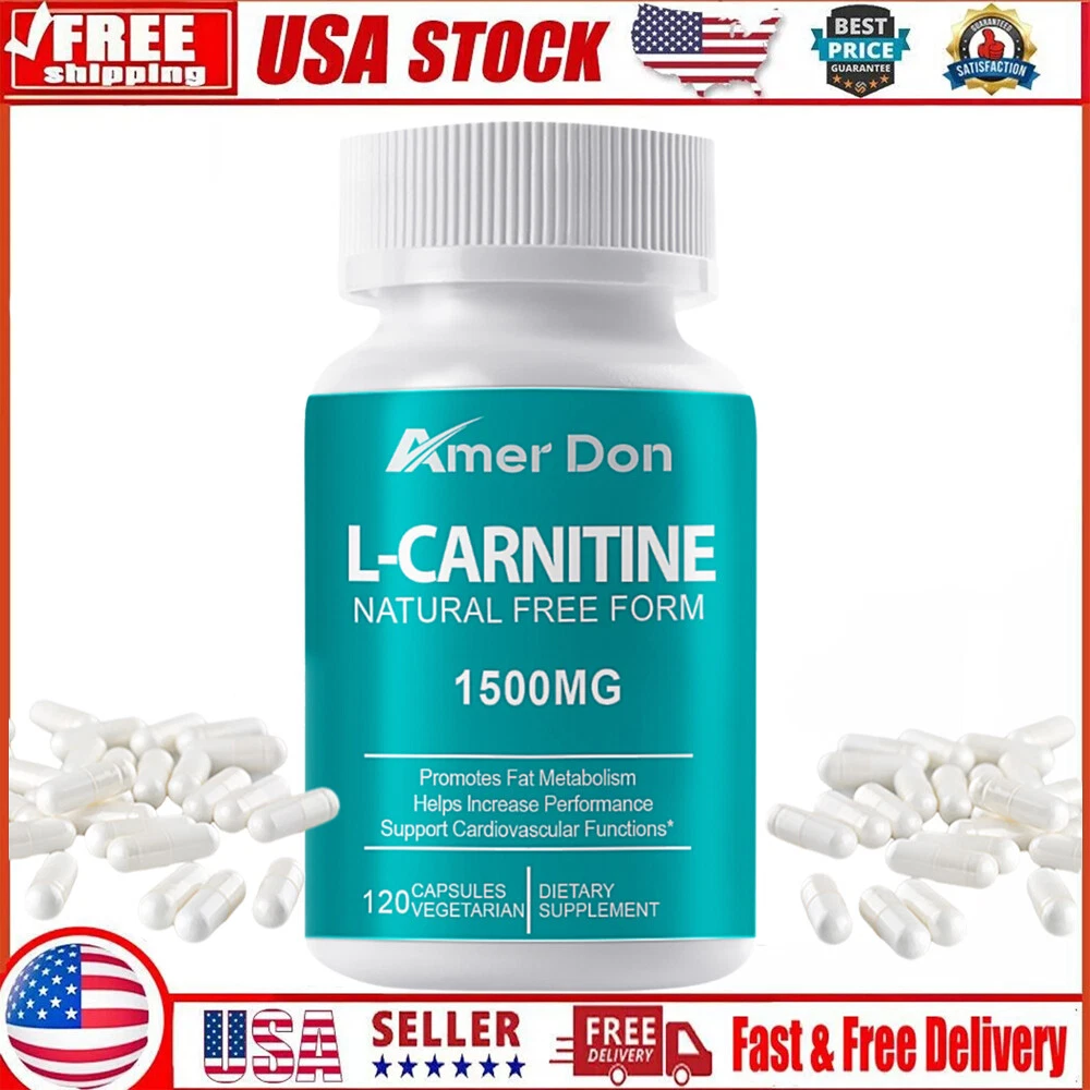 L-Carnitine, High Potency Supports Natural 1500mg Energy Production 120 Pills