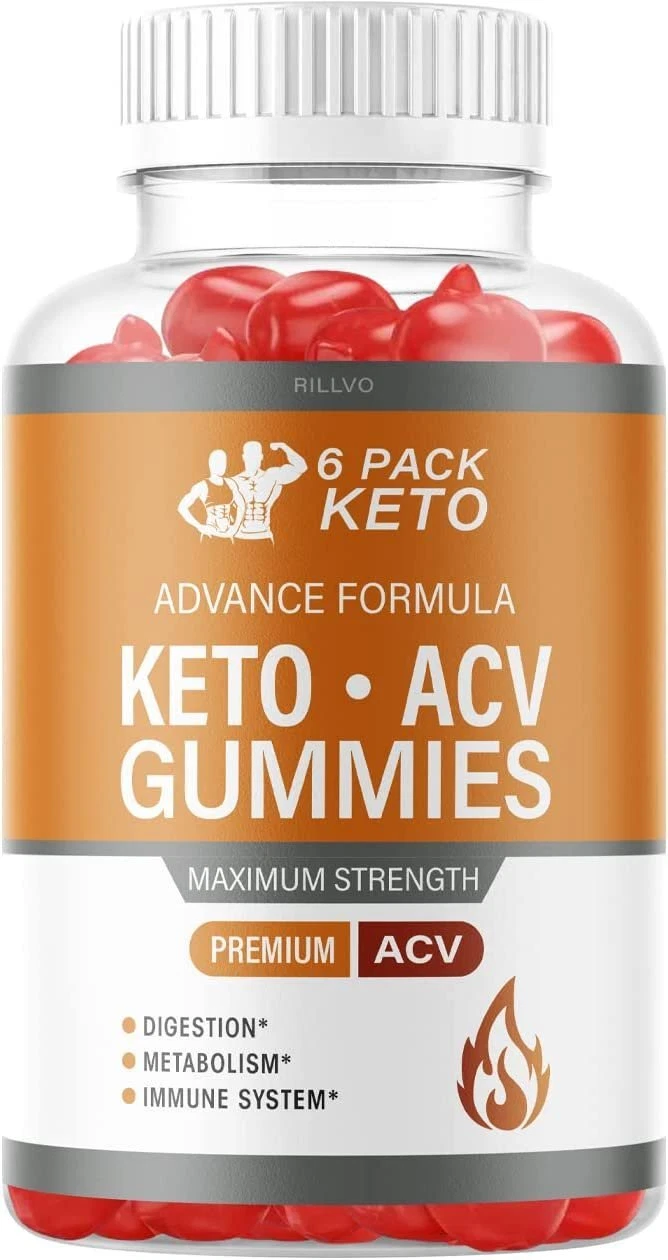 (1 Bottle) 6 Pack Keto ACV Gummies Advanced Formula 6 Pack Keto Gummies (60...