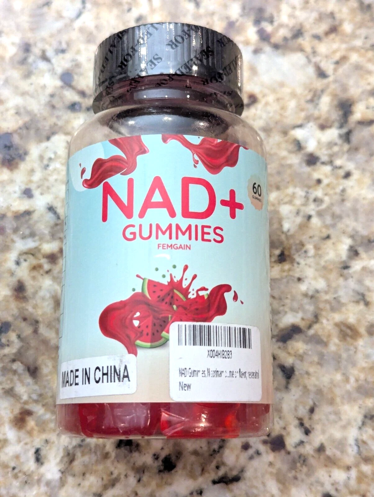 NAD+ Vitamins Supplements Gummies Energy Anti-Aging Watermelon 60 count