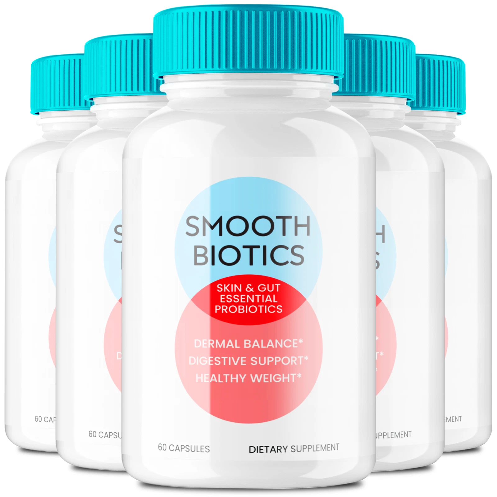 (5 Pack) Smooth Biotics Probiotic Capsules - SmoothBiotic Skin & Gut Support