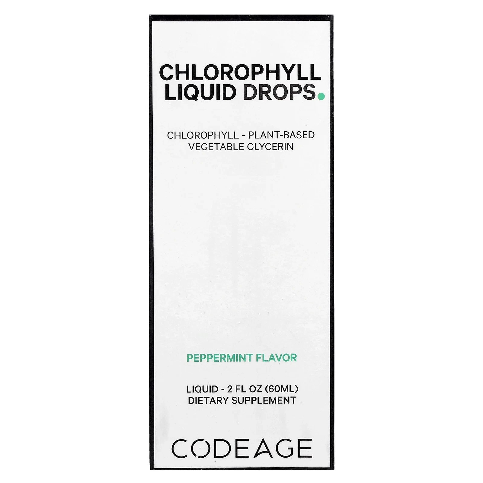Chlorophyll Liquid Drops, Peppermint, 2 fl oz (60 ml)