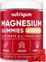 Nutriyum Magnesium Glycinate Gummies 410mg High Absorption Magnesium Threonate