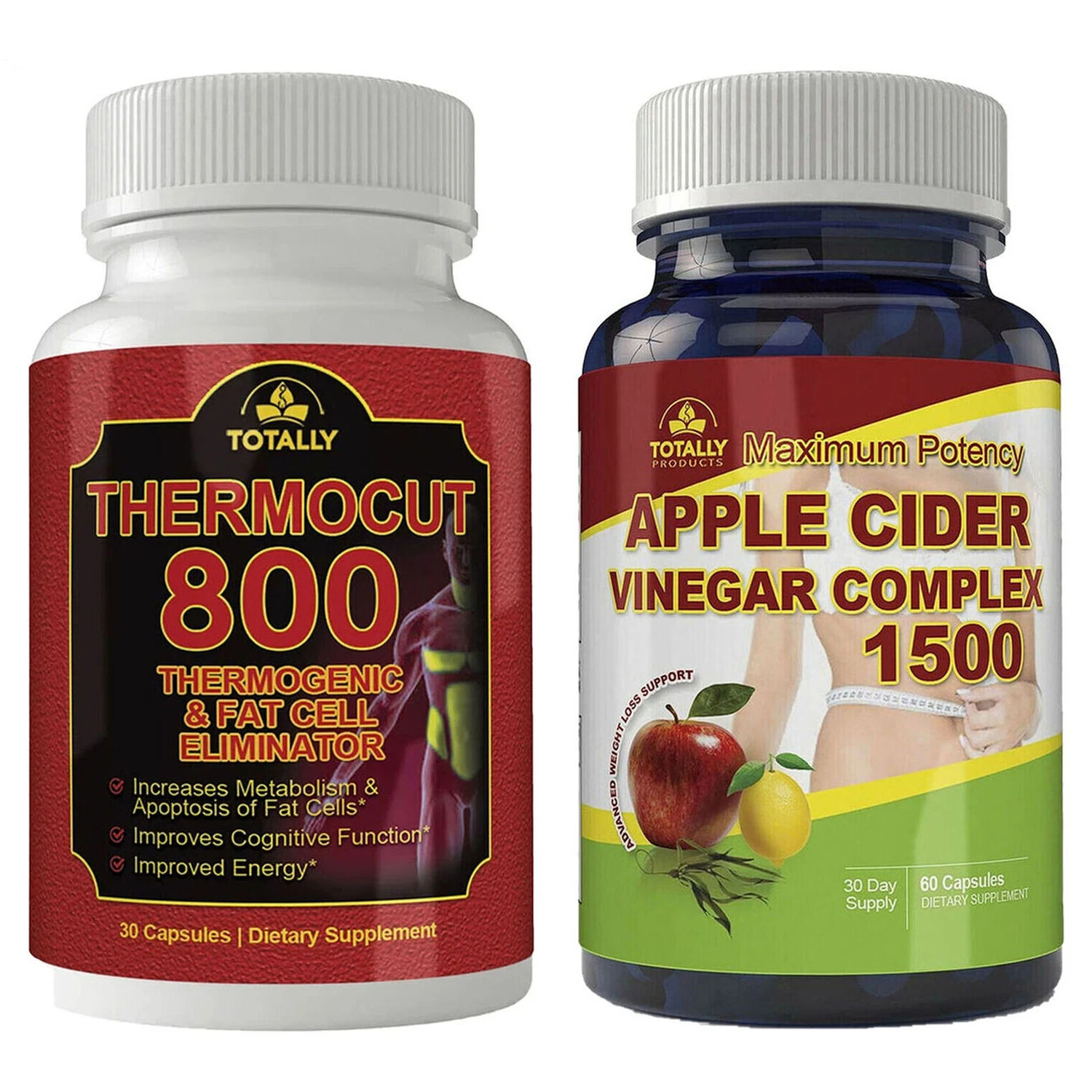 Thermocut 800 Thermogenic Apple Cider Vinegar Weight Loss Fat Burner Supplements