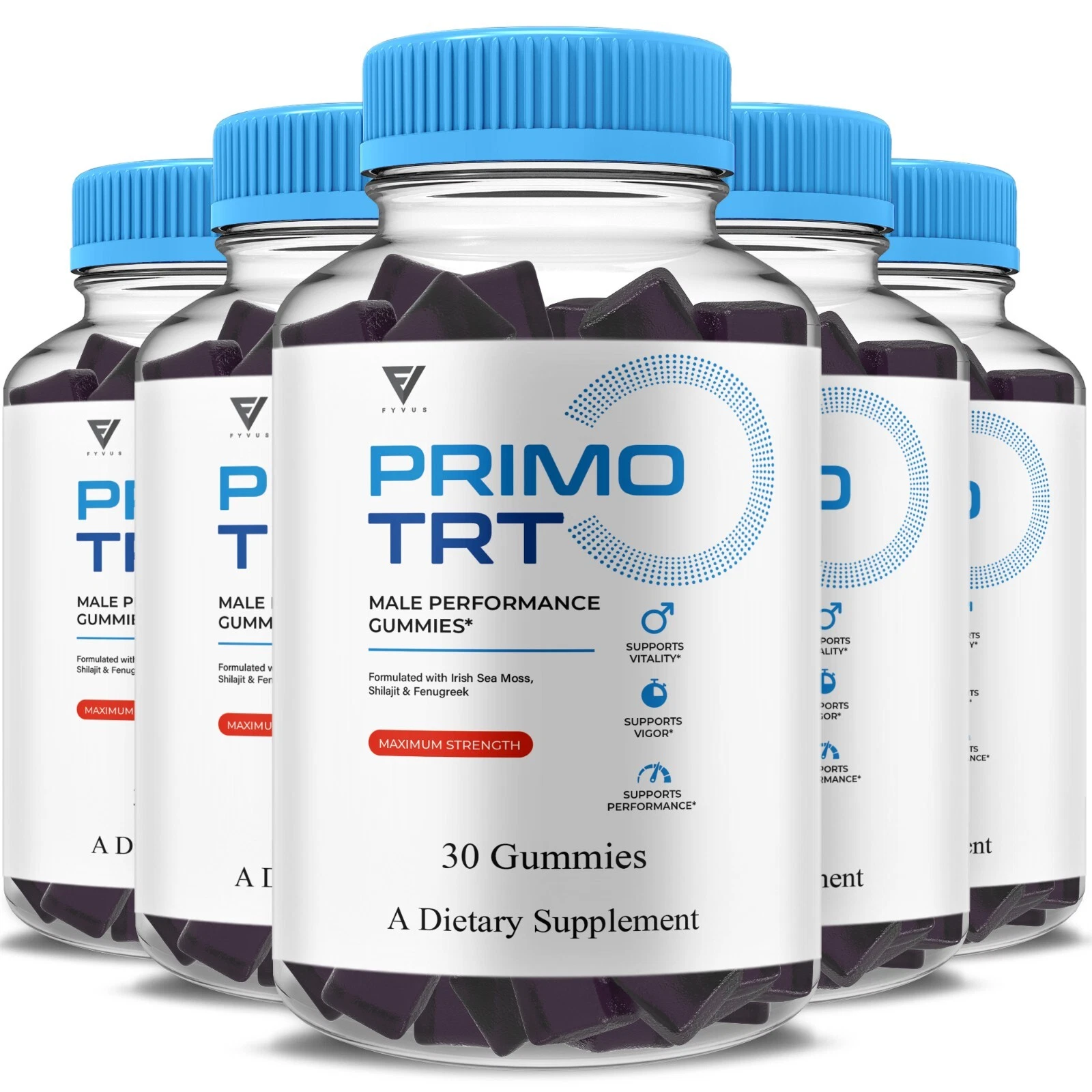 (5 Pack) Primo TRT Performance Gummies, PrimoTRT Energy Support (5 Month Supply)