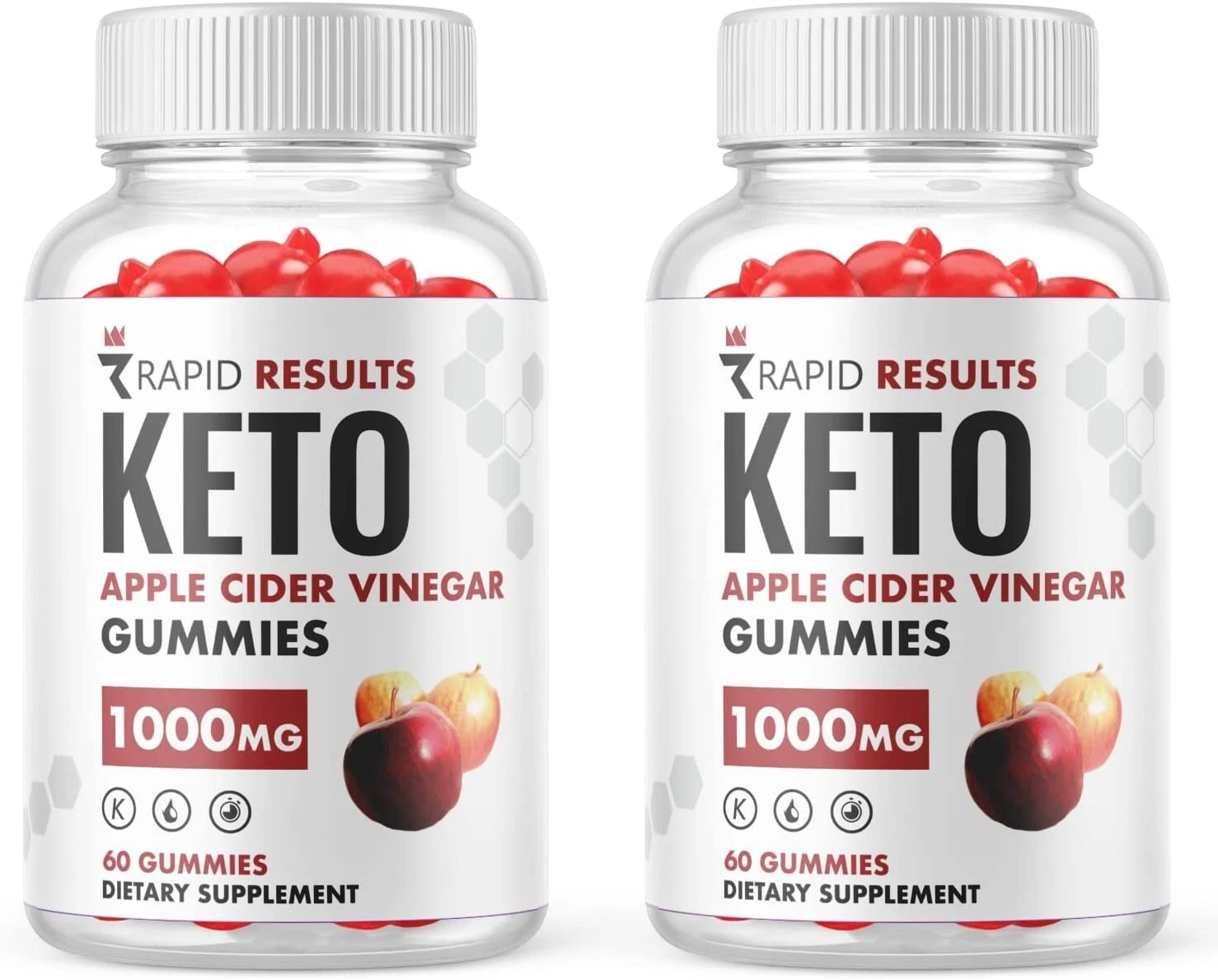 2 - Rapid Results Keto ACV Gummies, 비건, 체중 감량 보충제 - 120껌