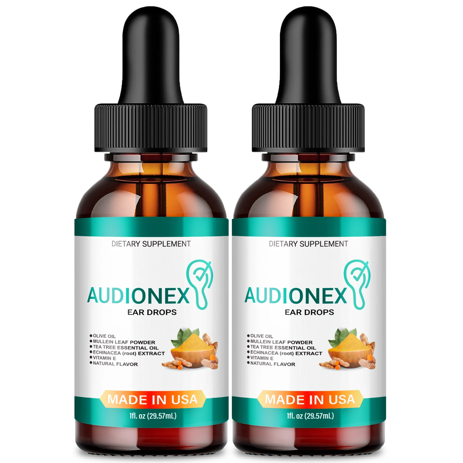 Audionex Liquid Drops for Tinnitus, Relief for Ringing Ears Drops (2 Bottle)