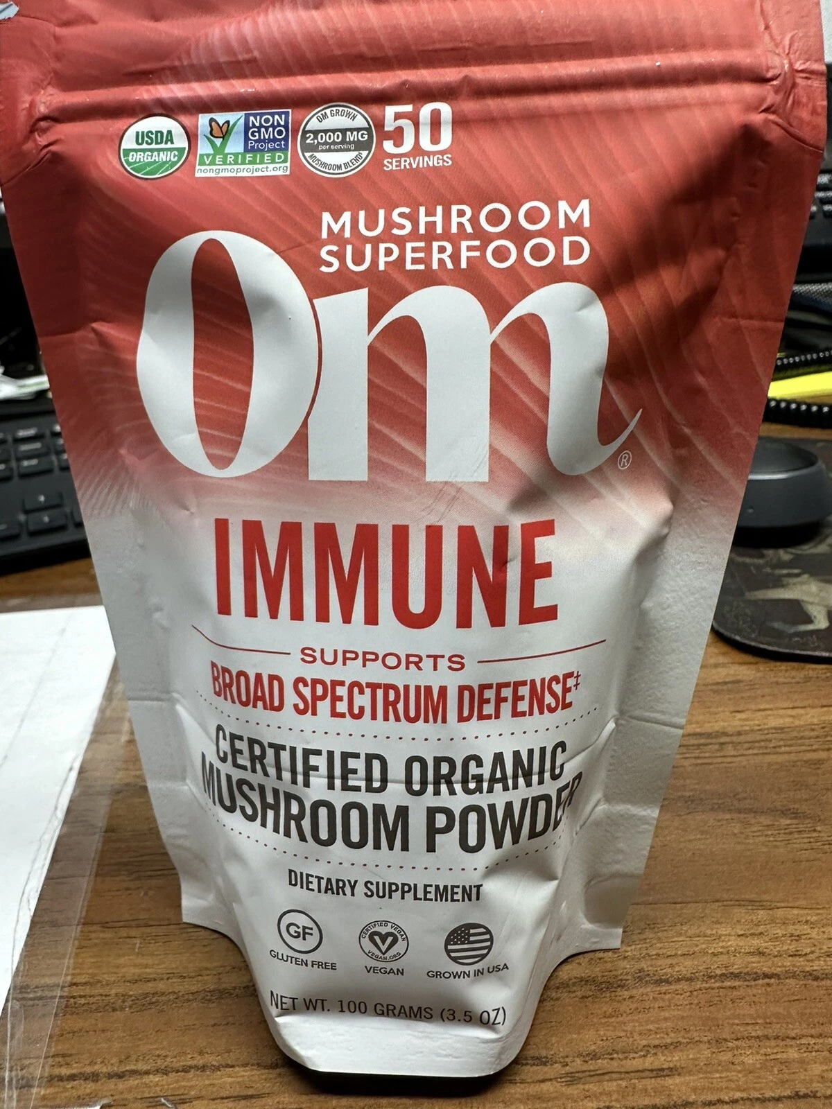 Om - Immune Organic Powder 100grm - 1 Each - 3.5 OZ. Exp 10/2025