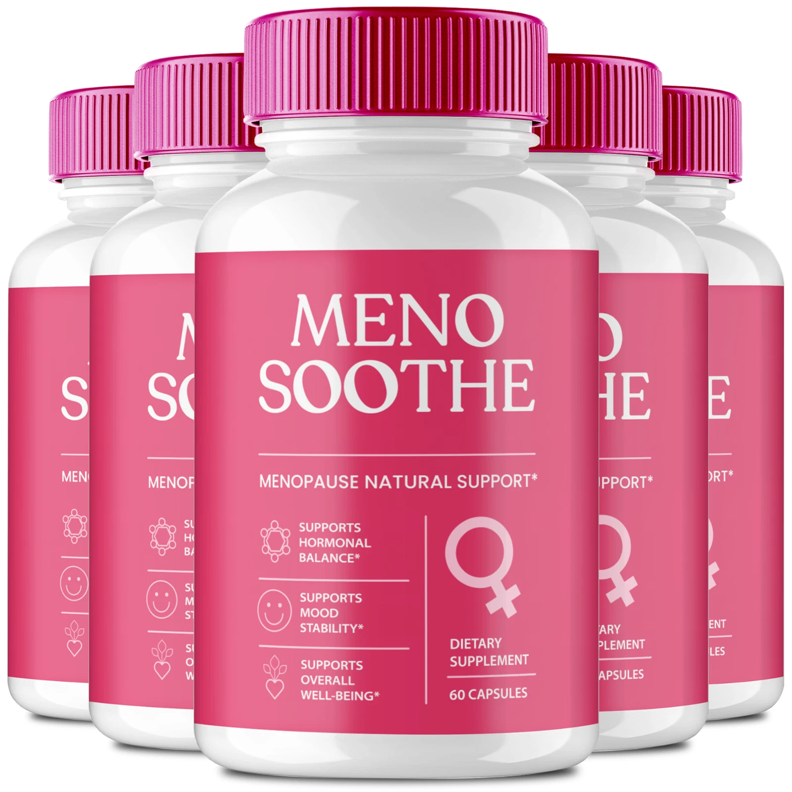 (5 Pack) Menosoothe Advanced Blood Formula Capsules, Meno Soothe Blood Pills