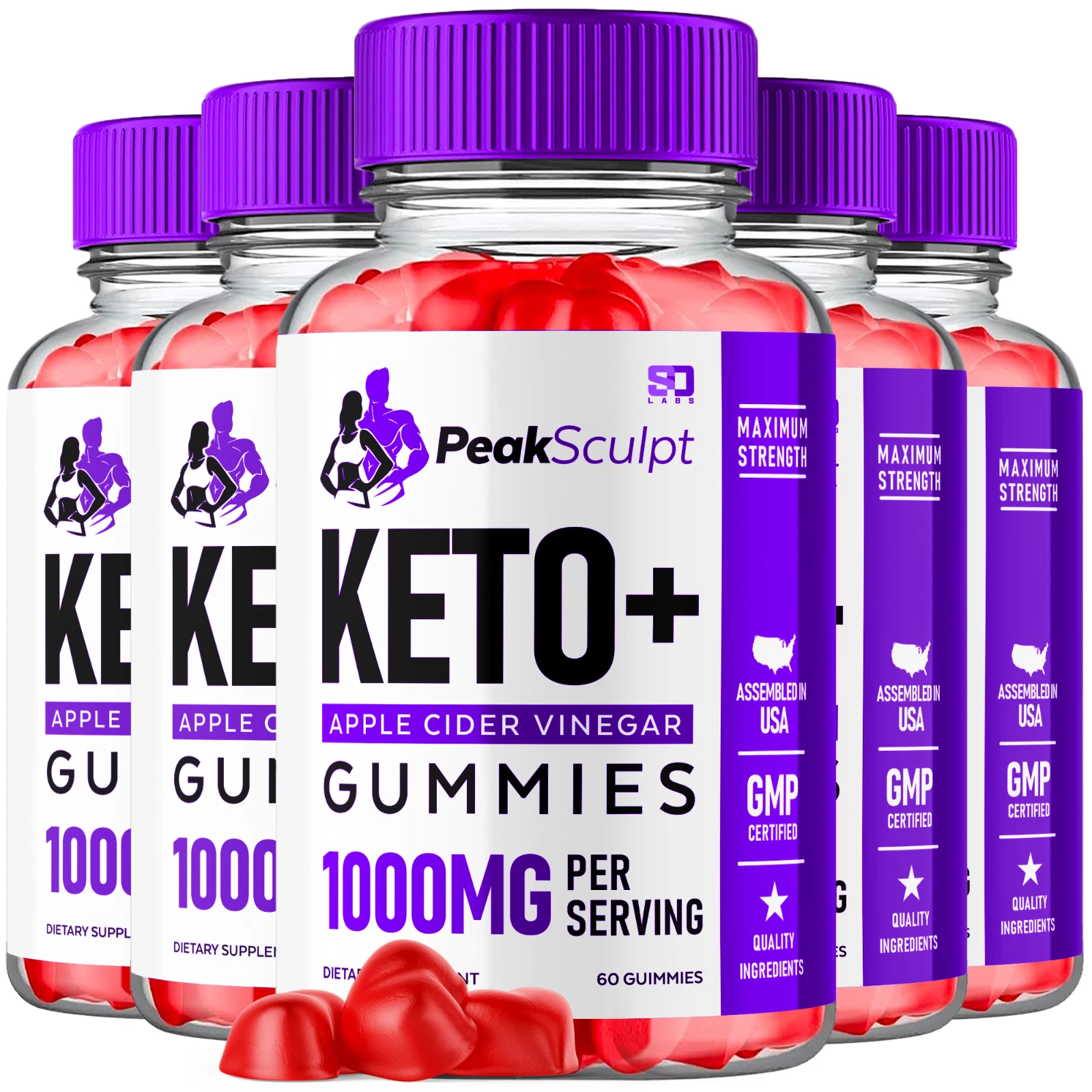 Peak Sculpt Keto ACV Gummies 1000MG Maximum Strength Formula 300 Gummies