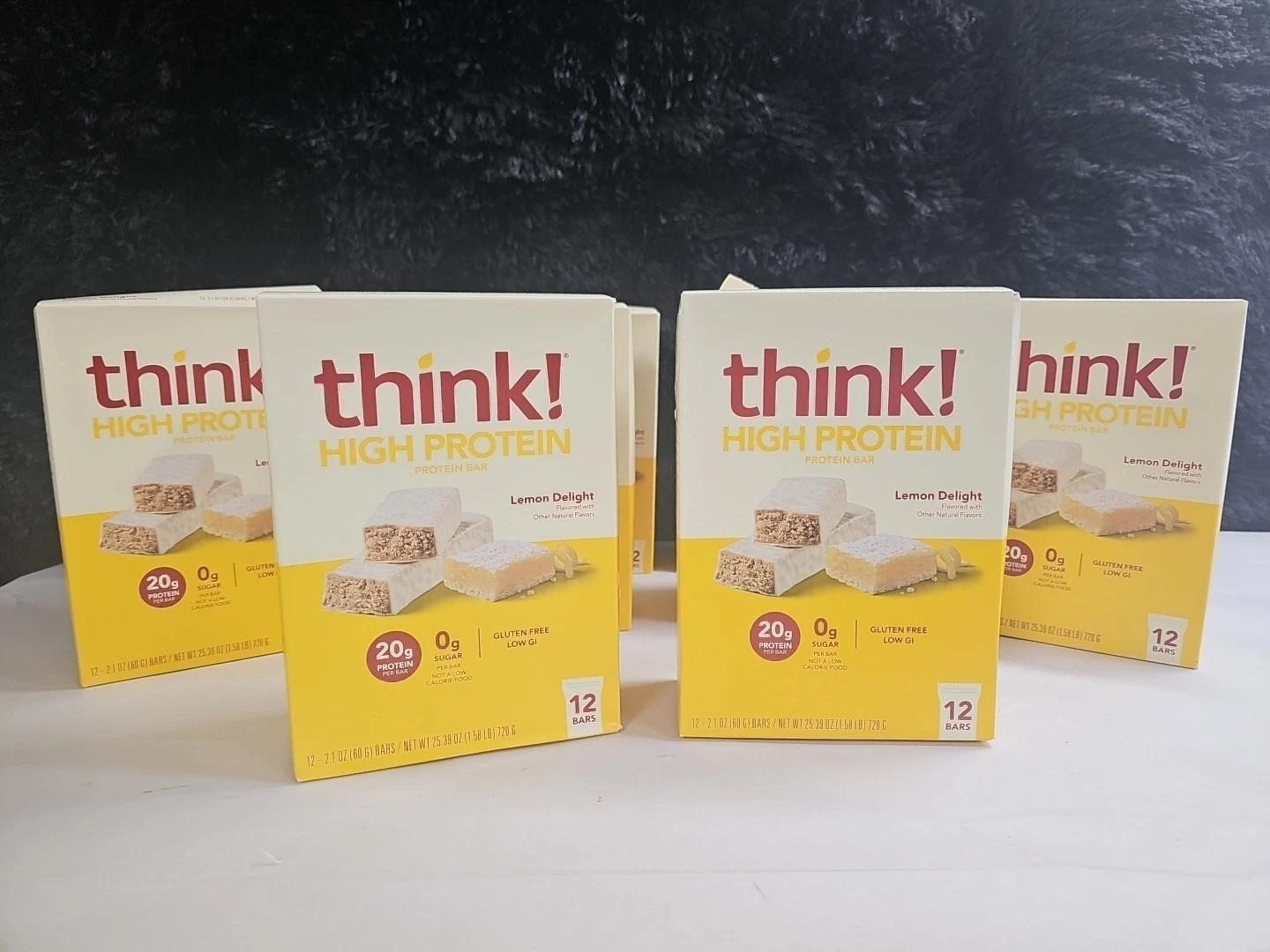 Think High Protein Lemon Delight Bars 20g Gluten Free 12Bars Lot of 10