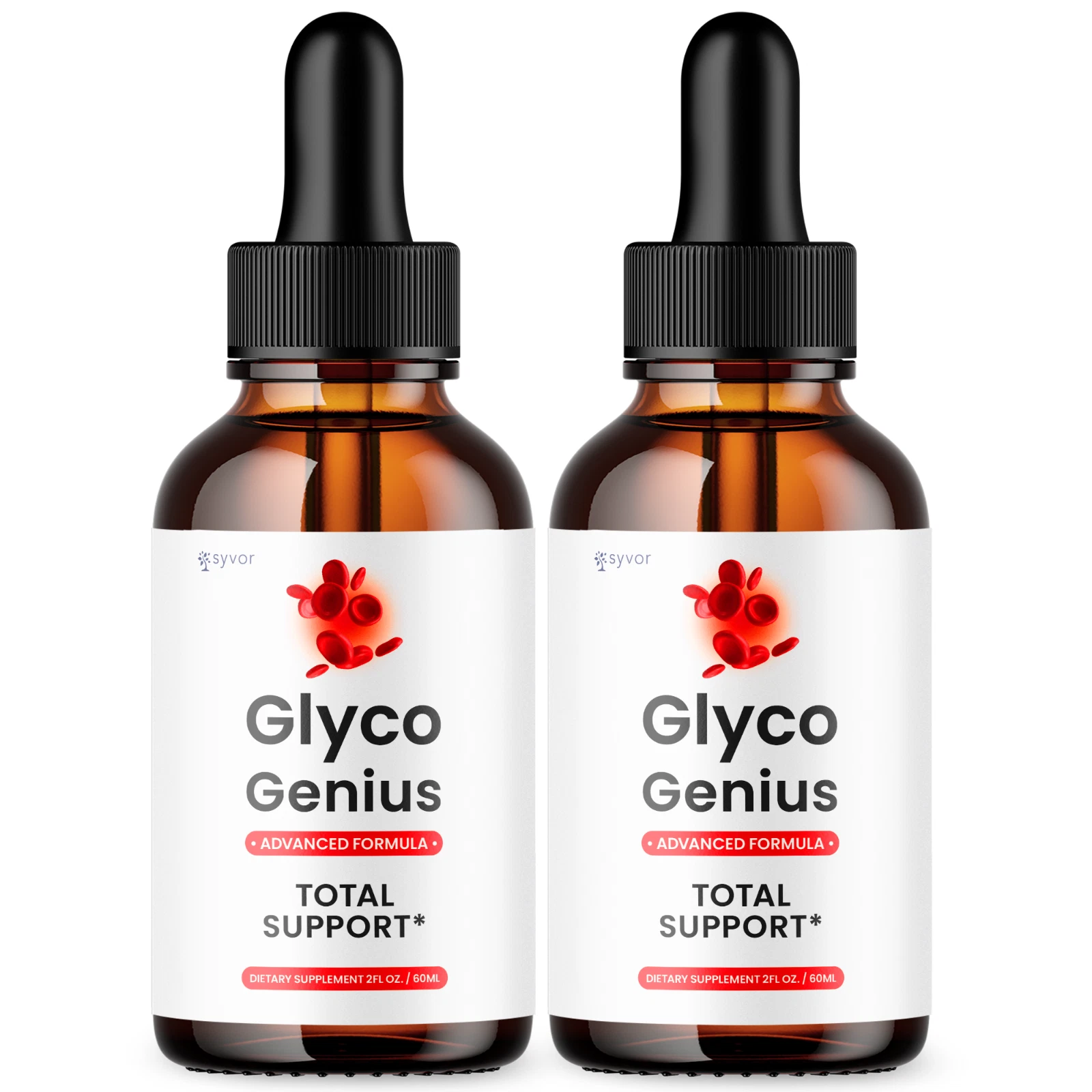 (2 Pack) Glyco Genius Blood Support Drops Advanced Vitamin Supplement 2ML