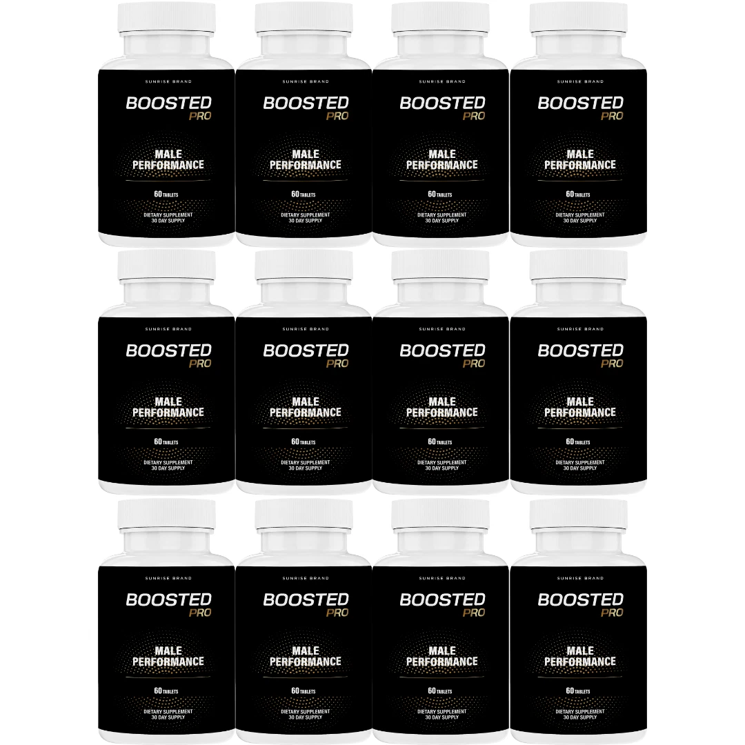 Boosted Pro Pills for Men, Supports T-Levels and Boosts Energy - 12 Pack