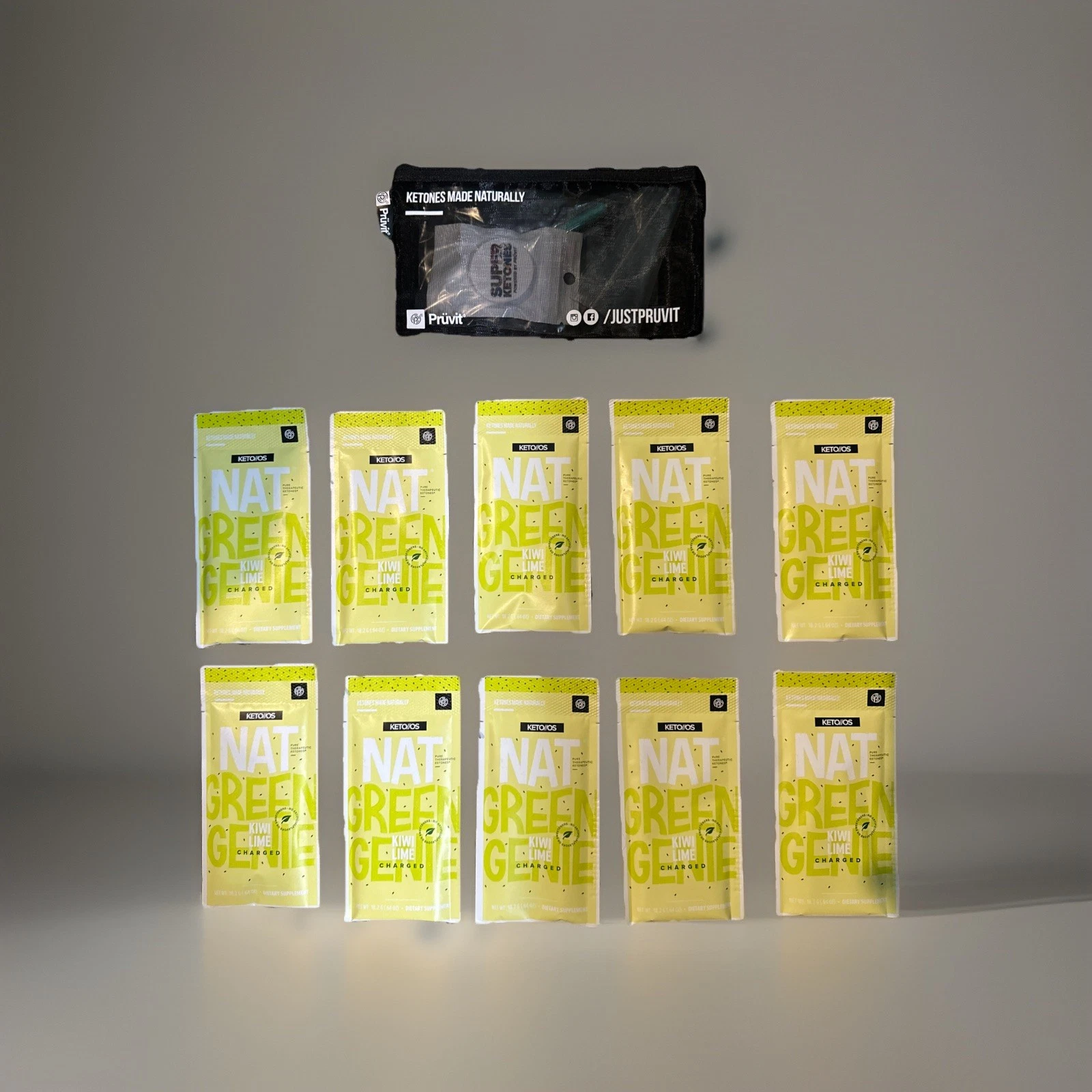Pruvit Keto OS Nat /Kiwi Lime /Charged 10 Packs - Free Shipping Exp 12/25