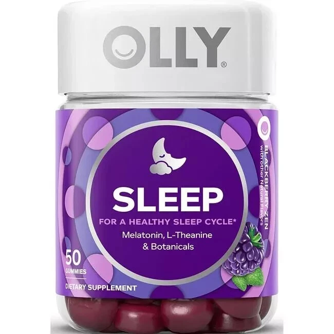 Olly Restful Sleep Melatonin L-Theanine Blackberry Zen - 50 Gummies EXP: 01/2026