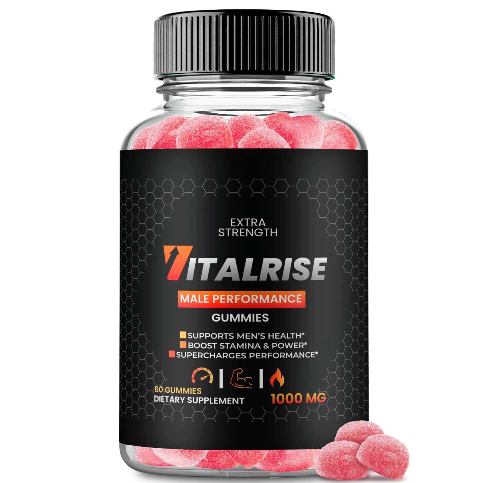 Vita Rise Male Gummies, VitaRise Supports Peak Performance & Vitality 60ct