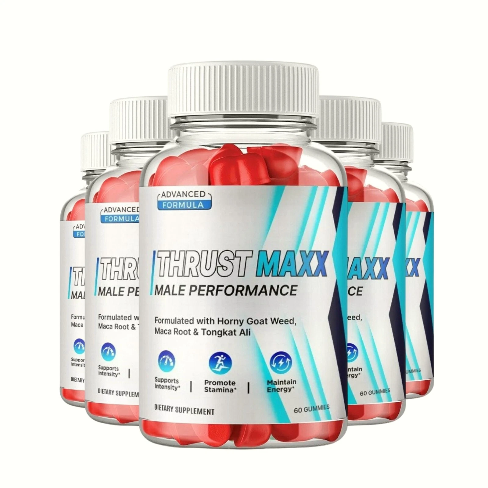 5-Pack Thrust Maxx Gummies for Men – ThrustMaxx Male Gummies - 300 Gummies