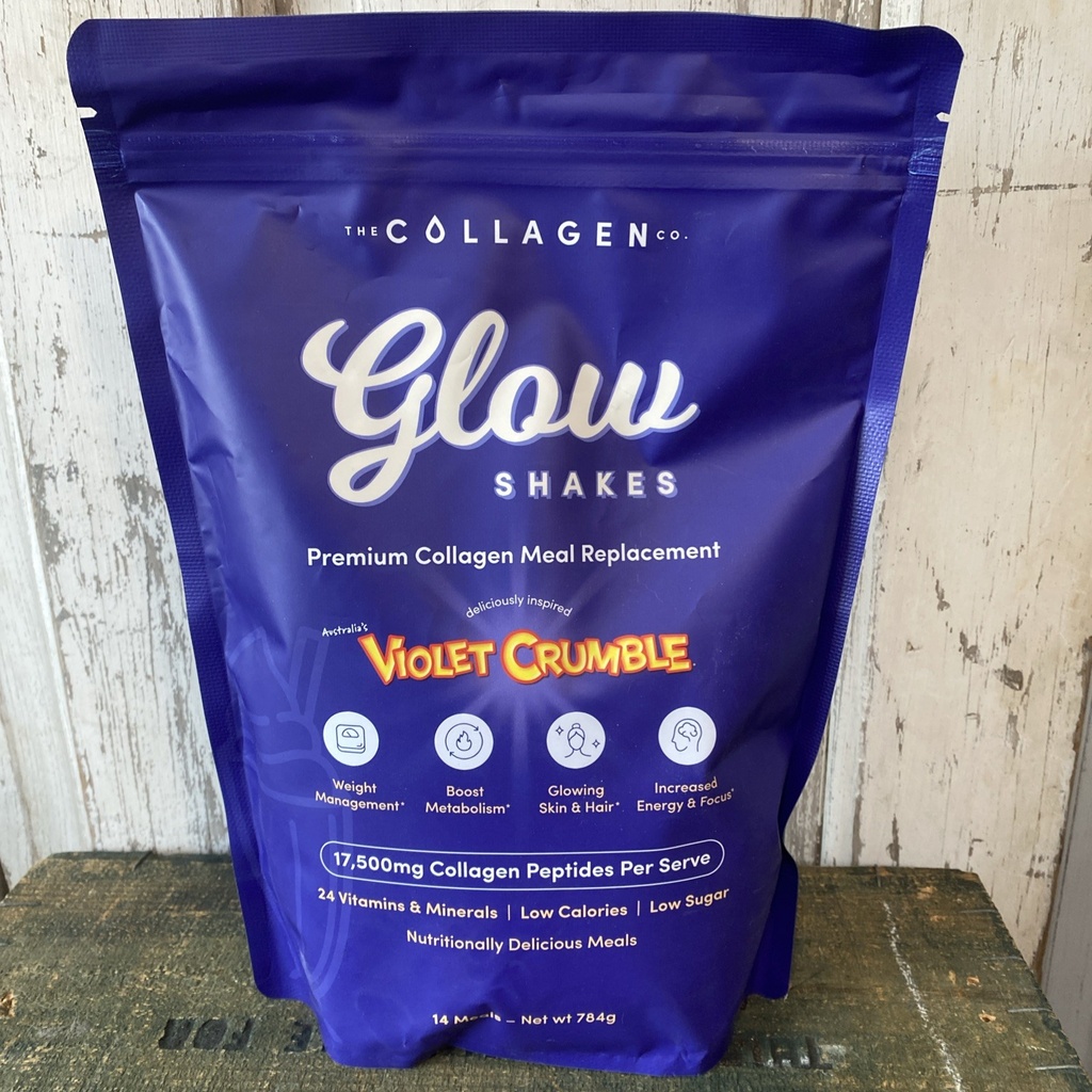 VIOLET CRUMBLE Collagen Meal Replacement - 784g NEW FRESH 10/25 GLOW SHAKES DIET