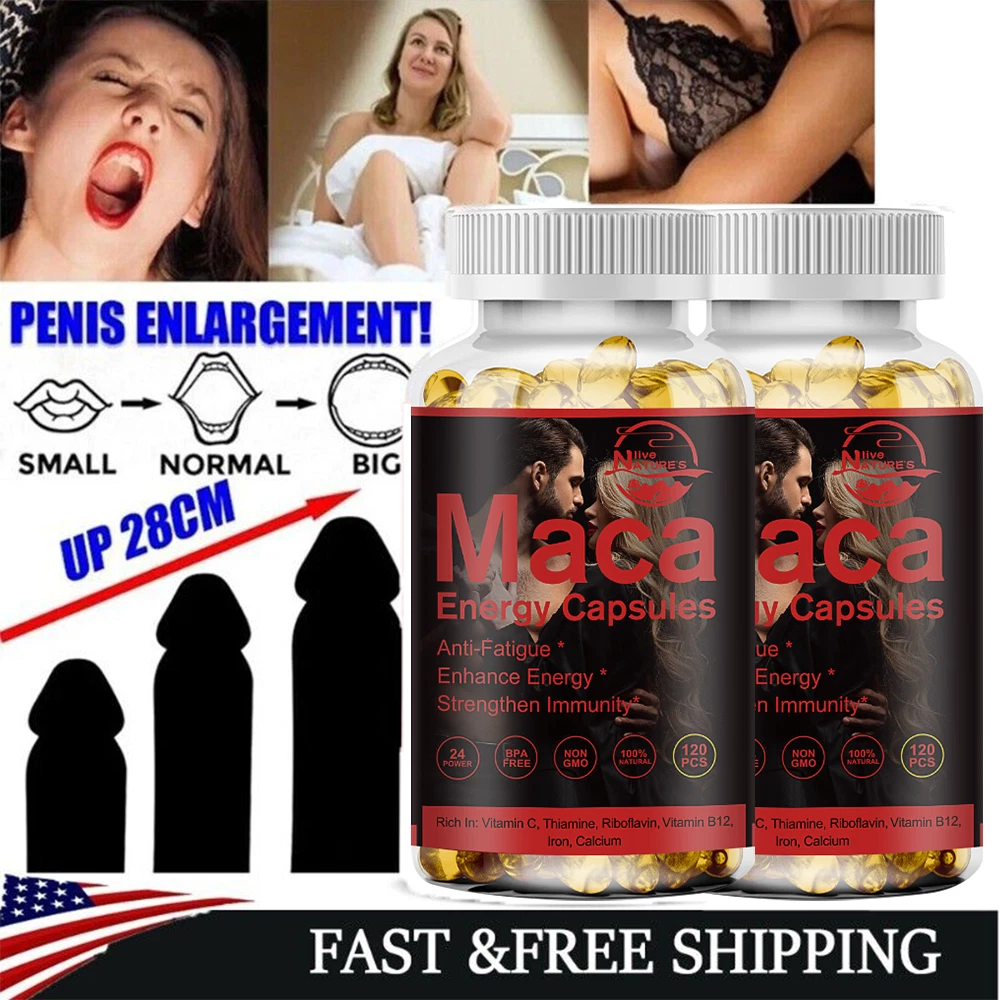 Organic Maca Root Eneygy Capsules - Peruvian Maca Extract for Men & Women, 2pack