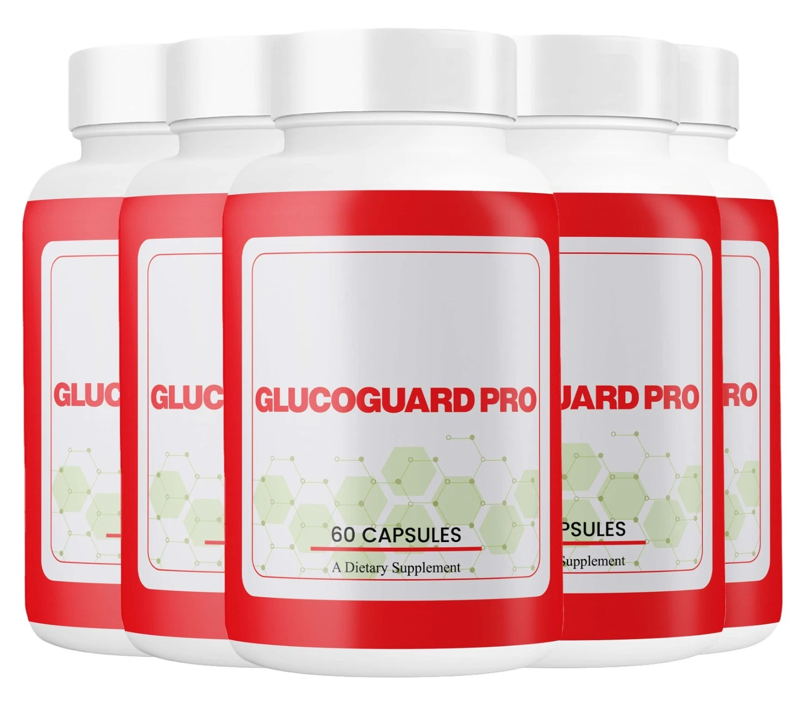 (5 Pack) GlucoGuard Pro Glycogen Pills, Gluco Guard Pro Advanced (300 Capsules)