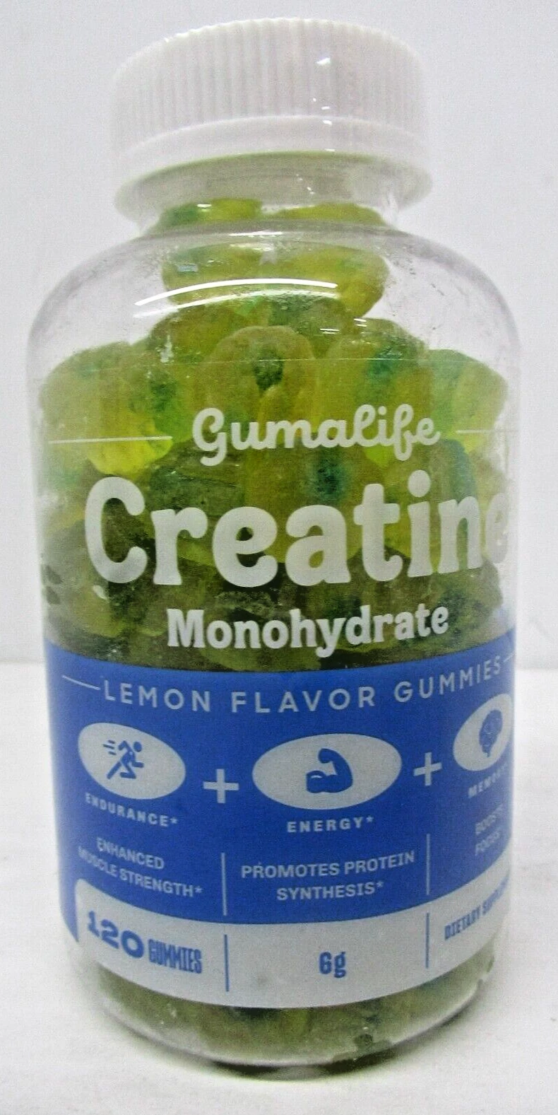 Gumalife creatine monohydrate 120 gummies Lemon Flavor