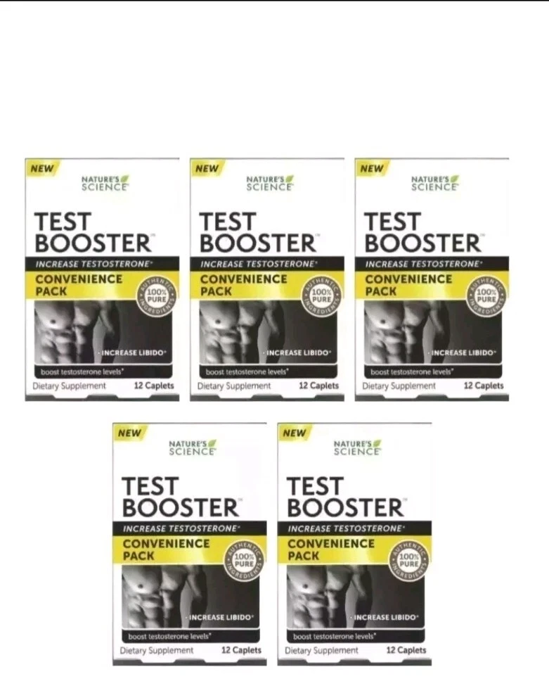 Testosterone Booster Nature Science (Lot Of 5 Pks) *🔥FREE SAME DAY SHIPPING.