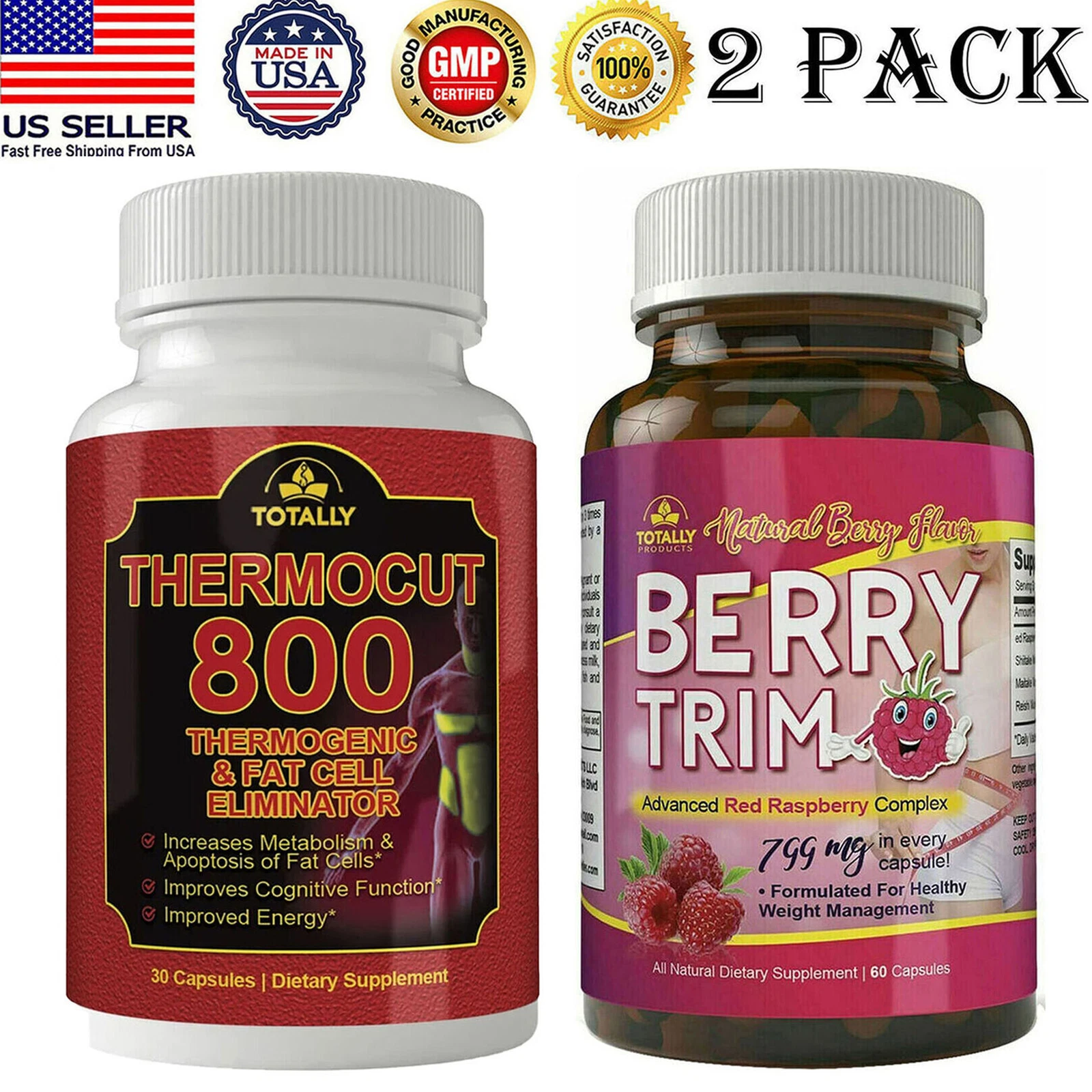 Thermogenic Metabolism Booster Raspberry Ketone Fat Burn Weight Loss Supplements
