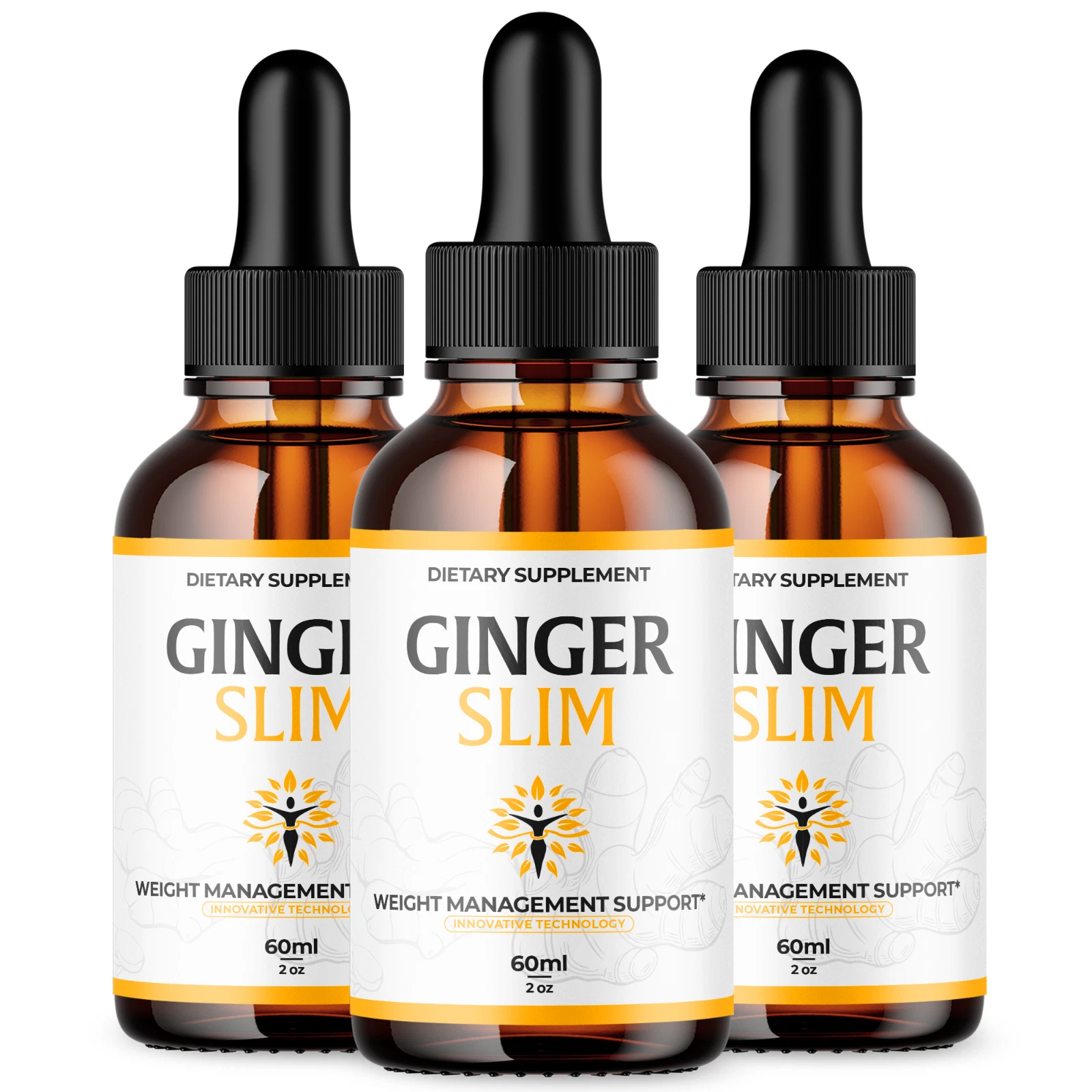 Ginger Slim Drops Advanced Formula Supplement All Natural Vitamin Tincture 60ML