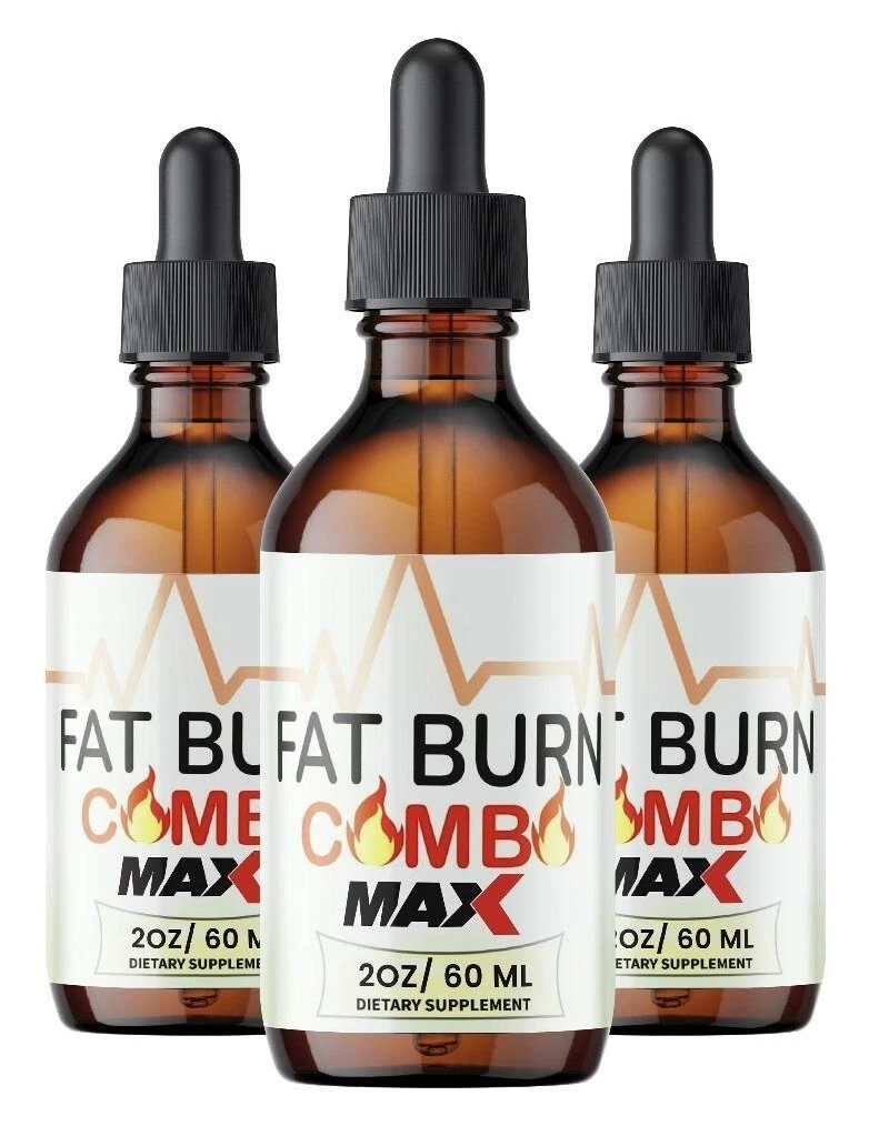 (3 Pack) Fat Burn Combo MAX WeightLoss Drops to Suppress Appetite & Boost Energy