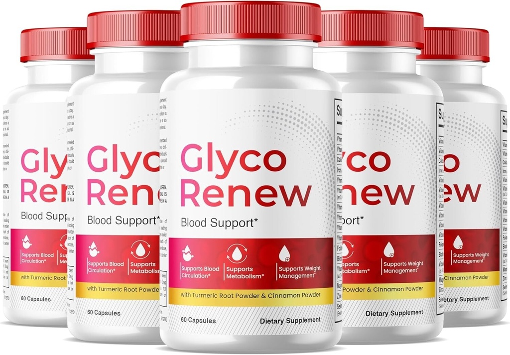 Glyco Renew Supports Blood & Weight Management Supplements (300 Capsules) 5-Pack