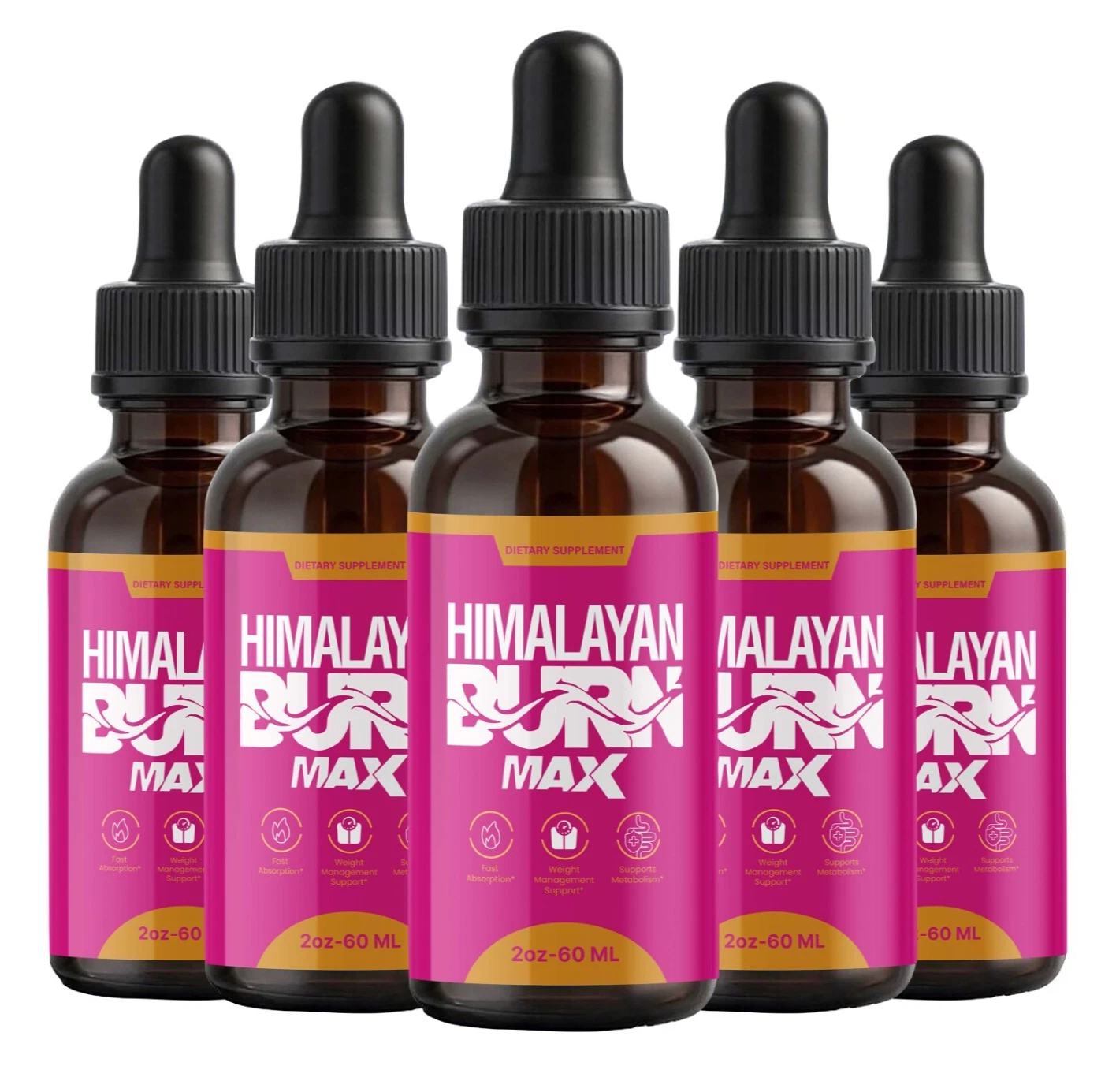 (5 Pack) Himalayan Burn Max Drops, Himalaya Burn Max Advanced Supplement