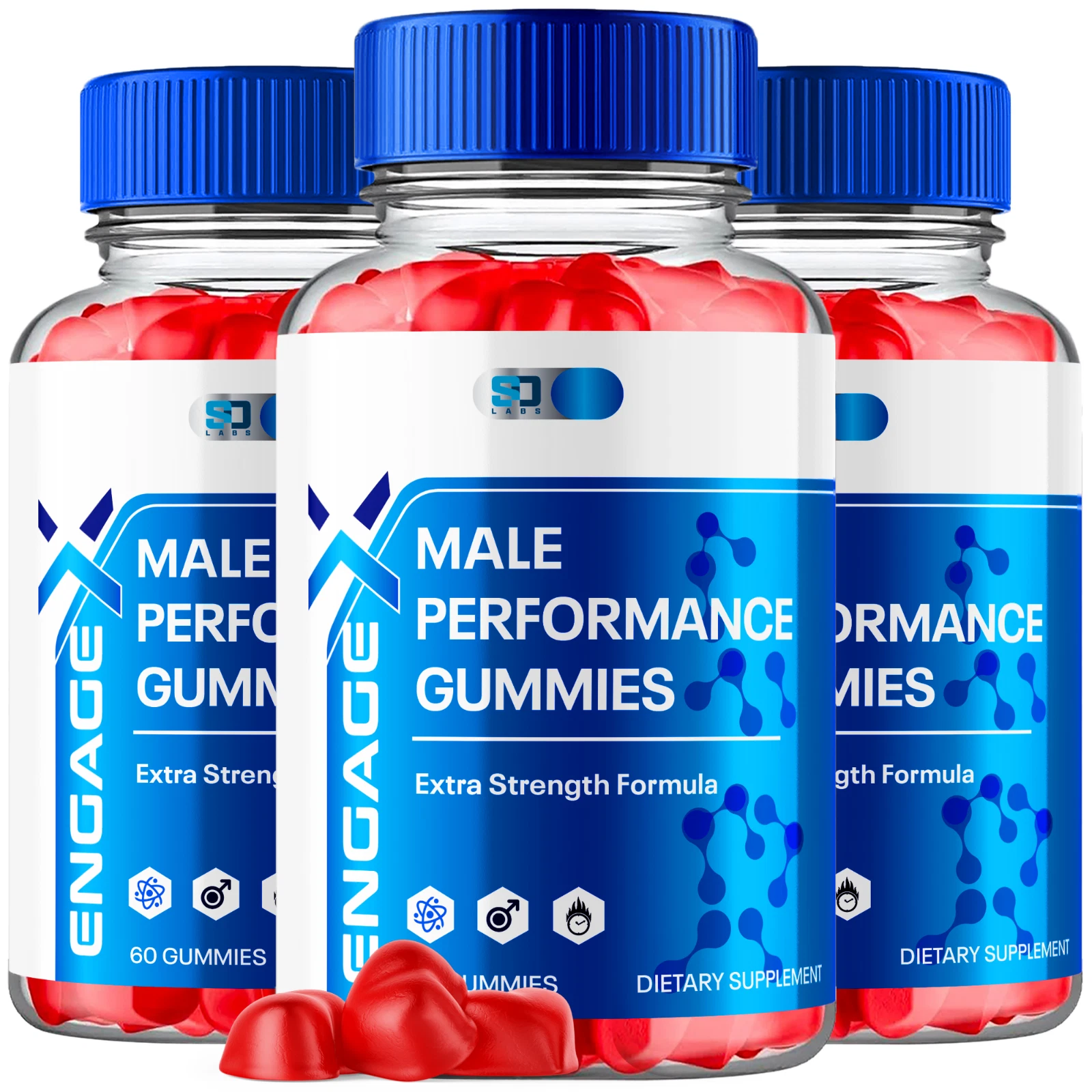 Engage X Male Gummies - Support Stamina and Endurance (3 Pack)