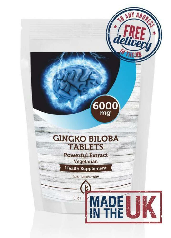 Ginkgo Biloba Herb Extract 6000mg Tablets Choose How Many