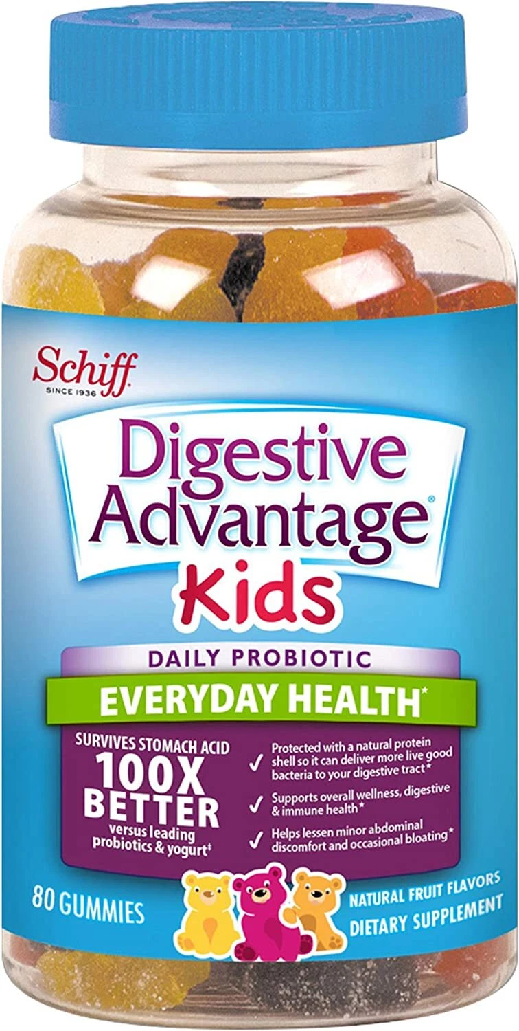 Schiff Kids Daily Probiotic Gummies For Digestive Health & Gut Health 80ct 01/25