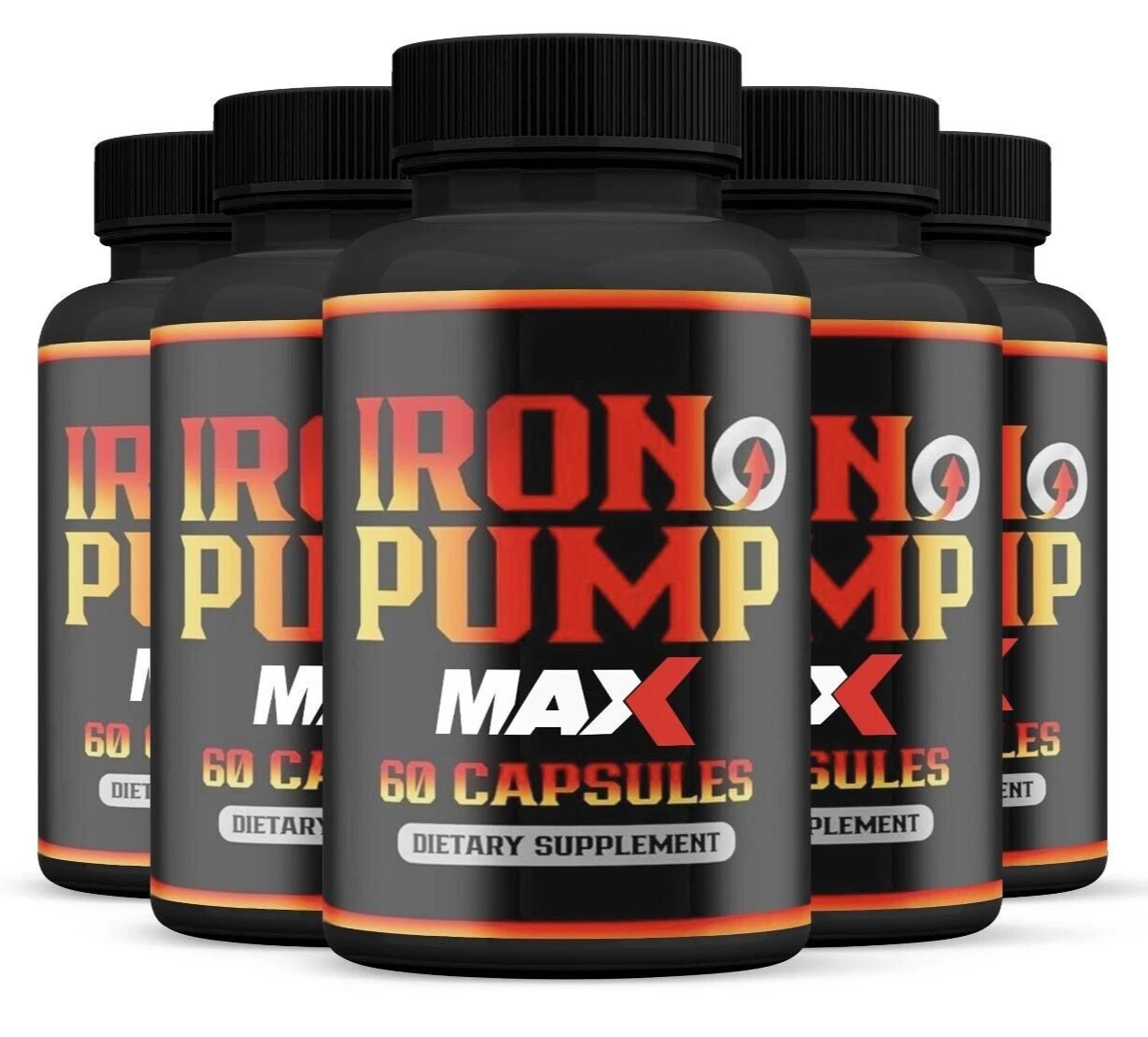 (5 Pack) Iron Pump MAX Pills For Men, Iron Pumper Boost Supplement