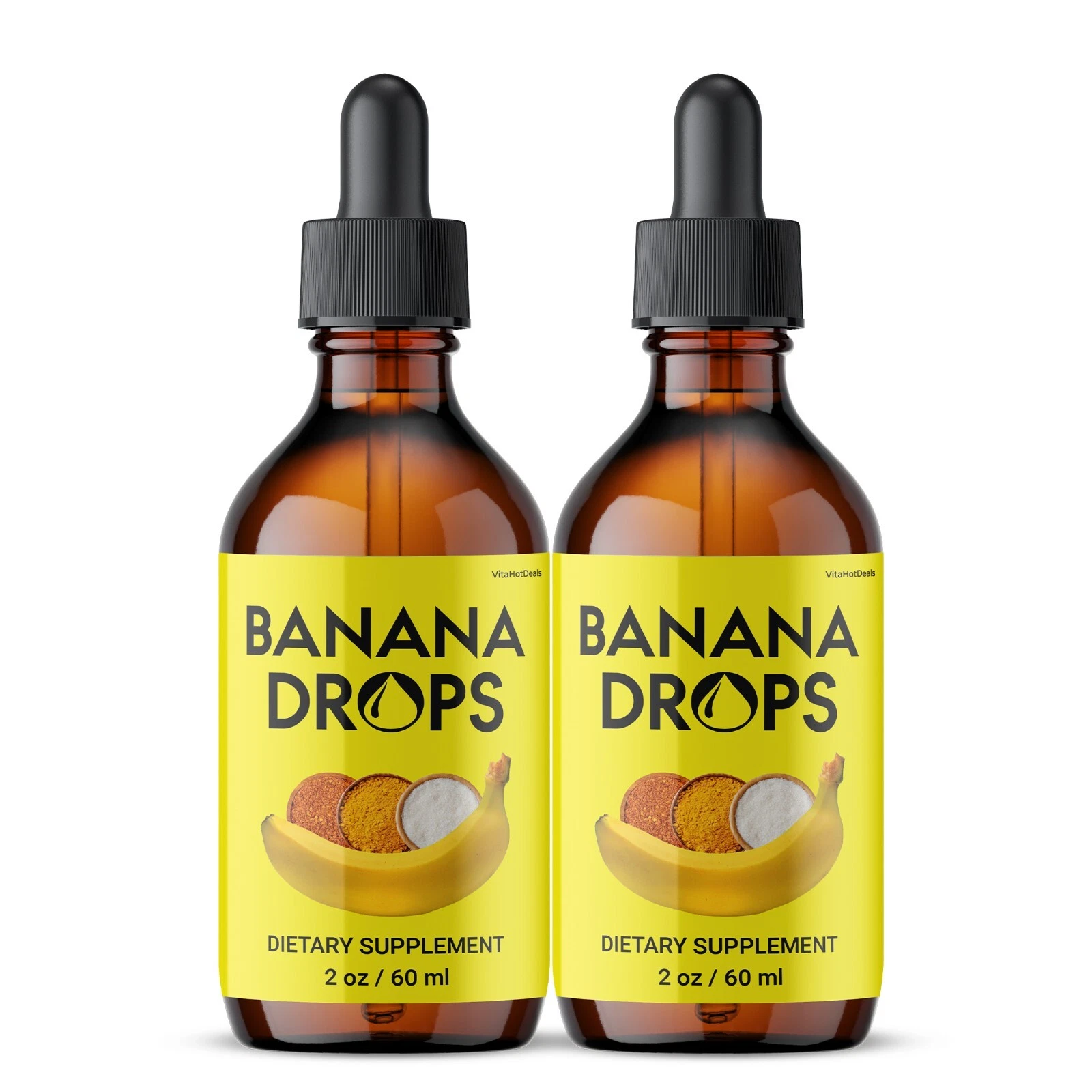 Banana Drops Advanced High Potency Formula, Liquid Supplement (2 Pack)