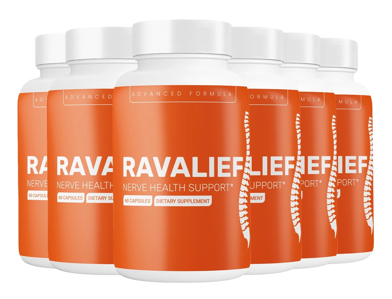 Ravalief Advanced Nerve Health Support Pills Natural Vitamin Supplement (6 Pack)