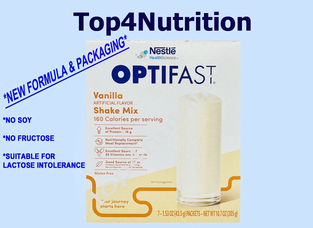 OPTIFAST POWDER SHAKE | 5 BOXES | VANILLA | 35 SERVINGS | FRESH