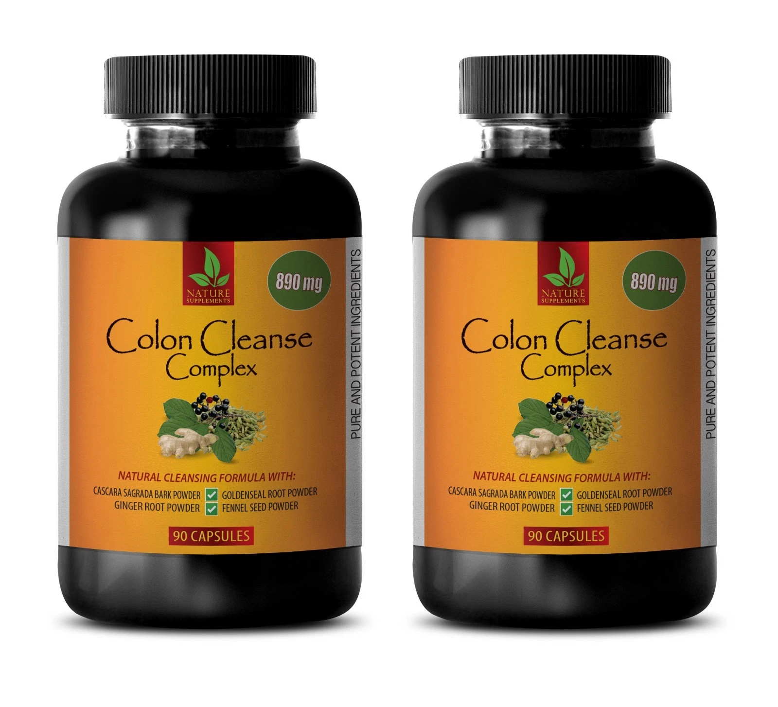laxative pills - COLON CLEANSE COMPLEX - colon detox - 2 Bottles 180 Capsules