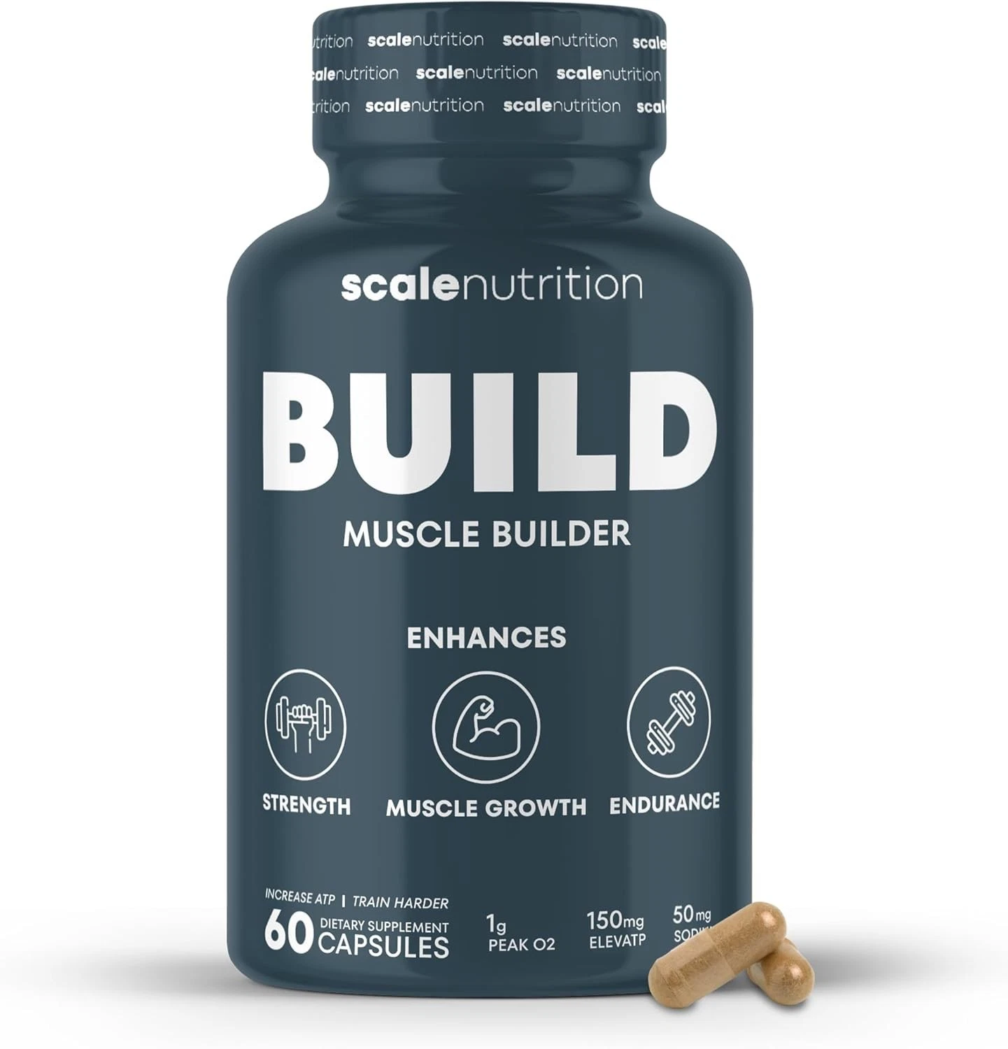 Build - Muscle Builder Supplement for Muscle Growth, Strength, Weight Gain, Endu