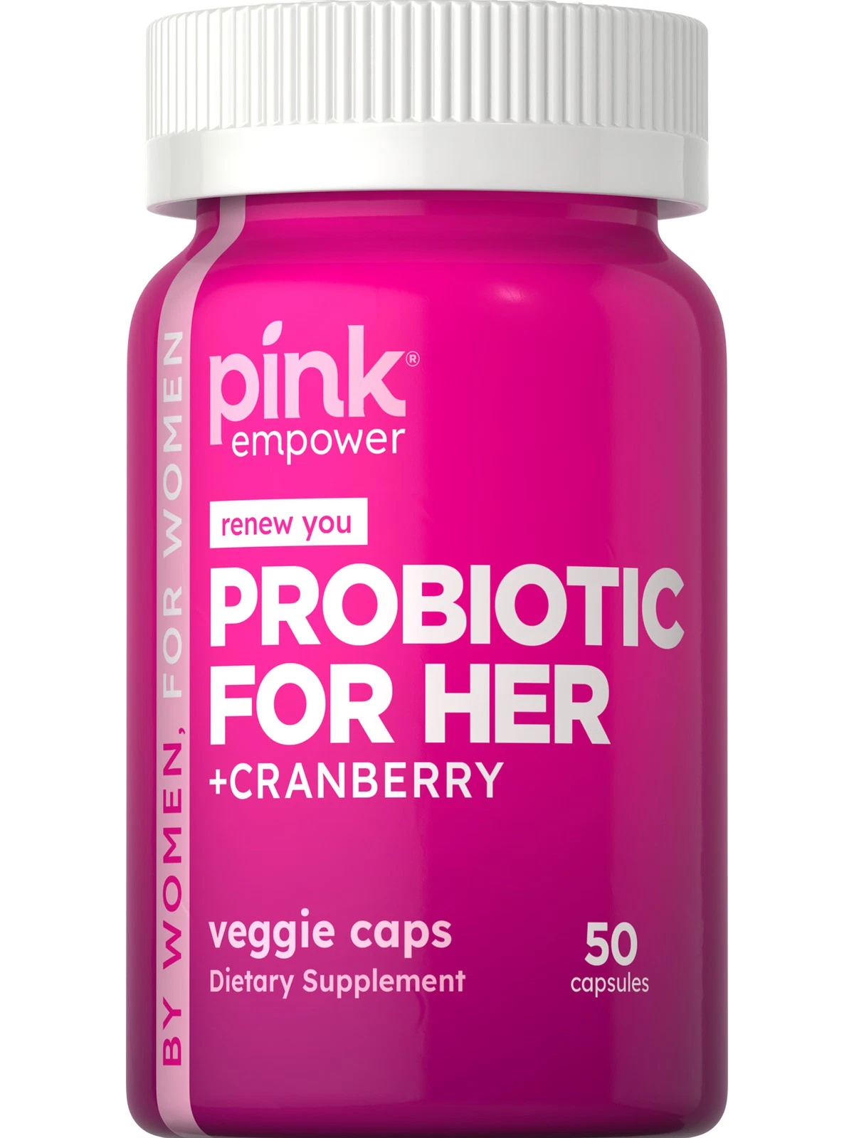 Probiotics for Women | Digestive Health Support | 50 Veggie Capsules | by PINK