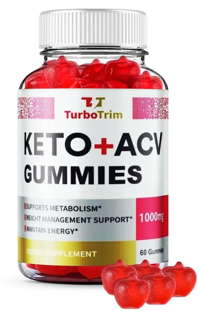 Turbo Trim Keto + ACV Gummies for Weight Loss Advanced Formula (60 Gummies)