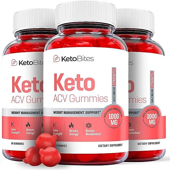 (3 Pack) Keto Bites ACV Gummies Weight Loss - 180 Gummies