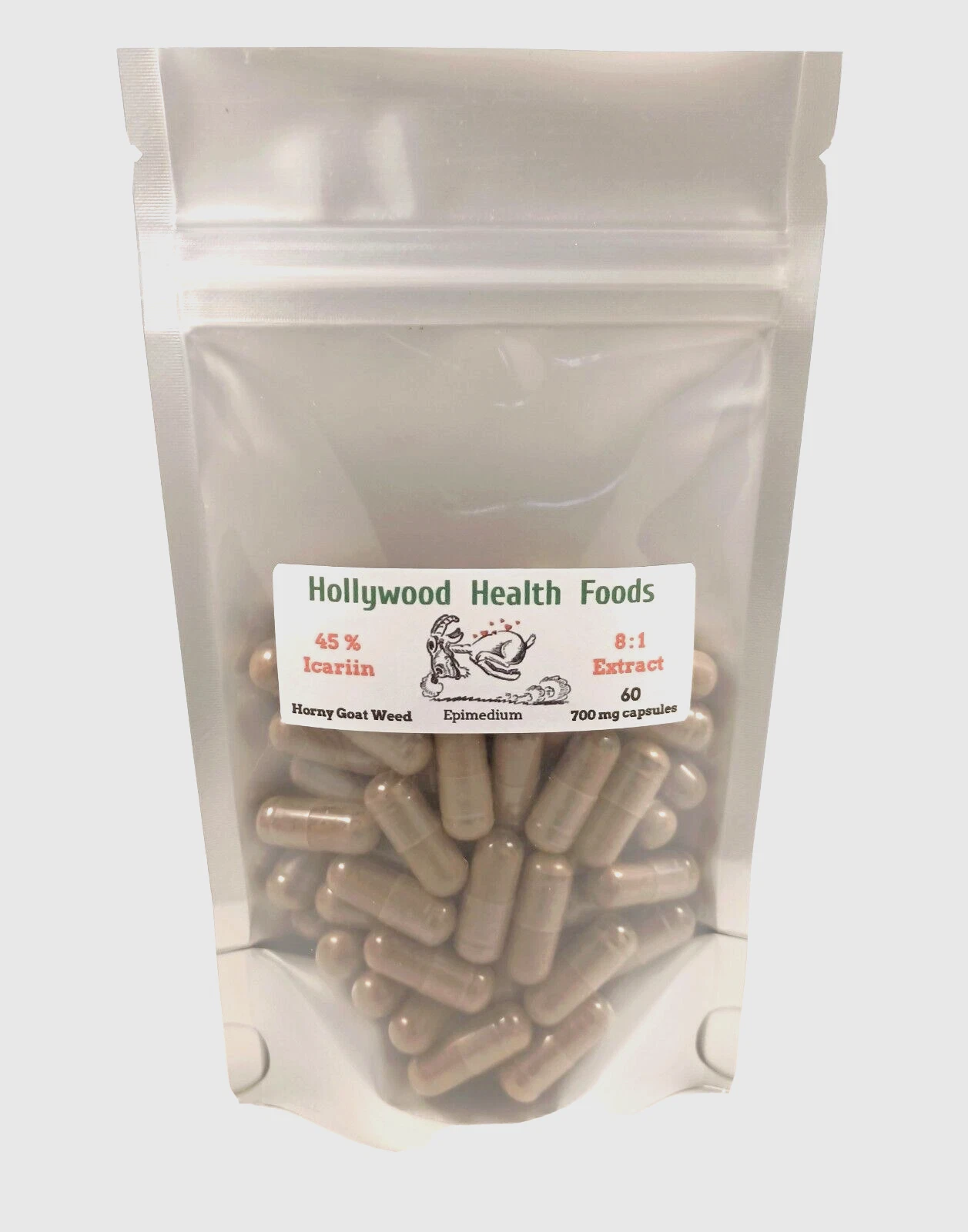 Horny Goat Weed 60 700 mg Capsules Natural Stamina Sexual Health Support